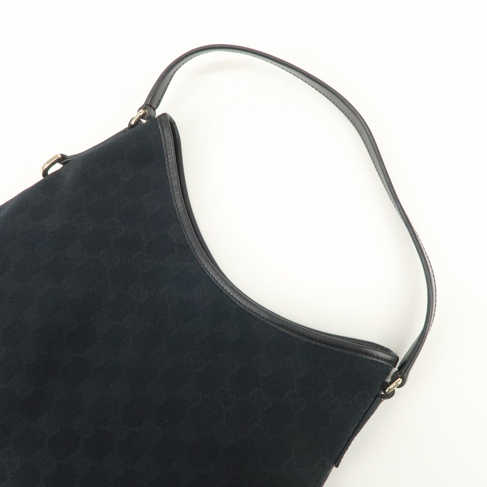 GUCCI Interlocking G GG Monogram Canvas Leather Shoulder Bag 169947