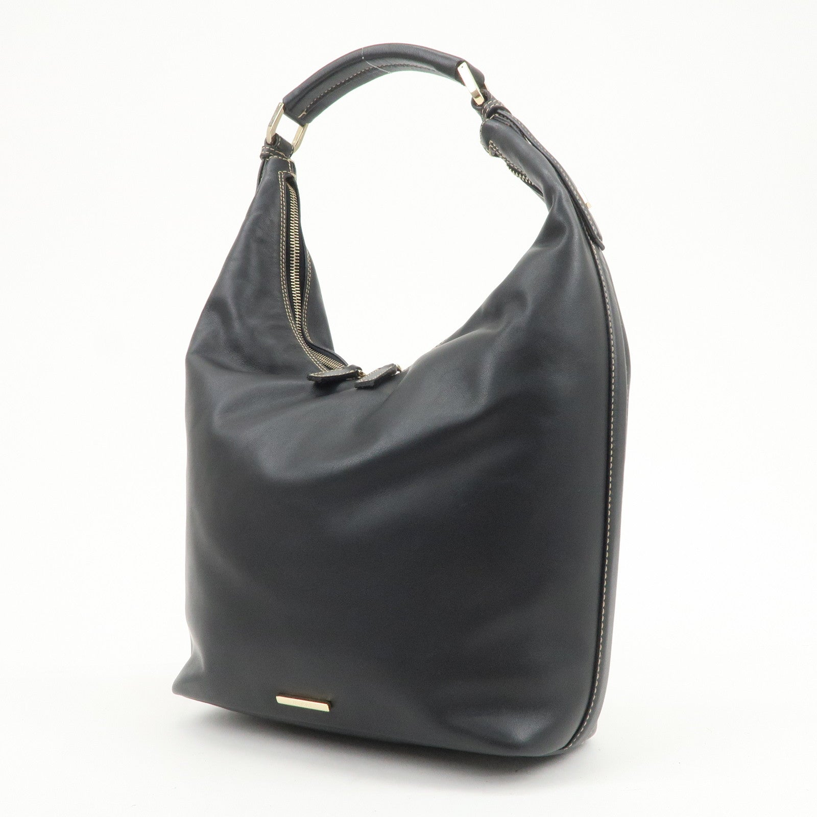 GUCCI Leather Shoulder Bag Hand Bag Black 001.4288