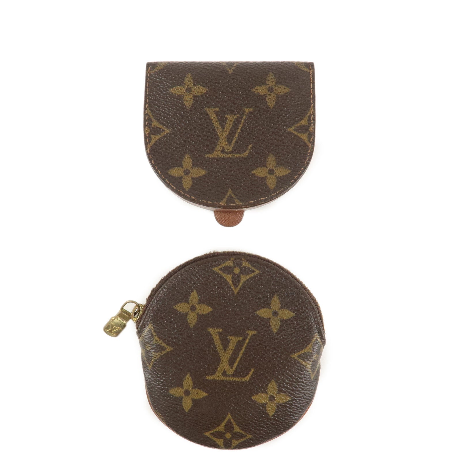 Louis Vuitton Monogram Set of 2 Coin Case Coin Purse M61960 M61926 Used