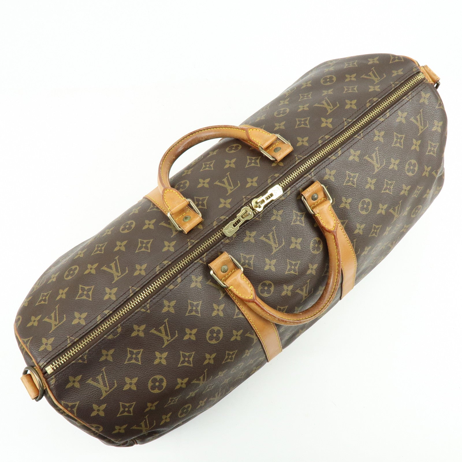 Louis Vuitton Monogram Keep All 55 Bandouliere Boston Bag M56714