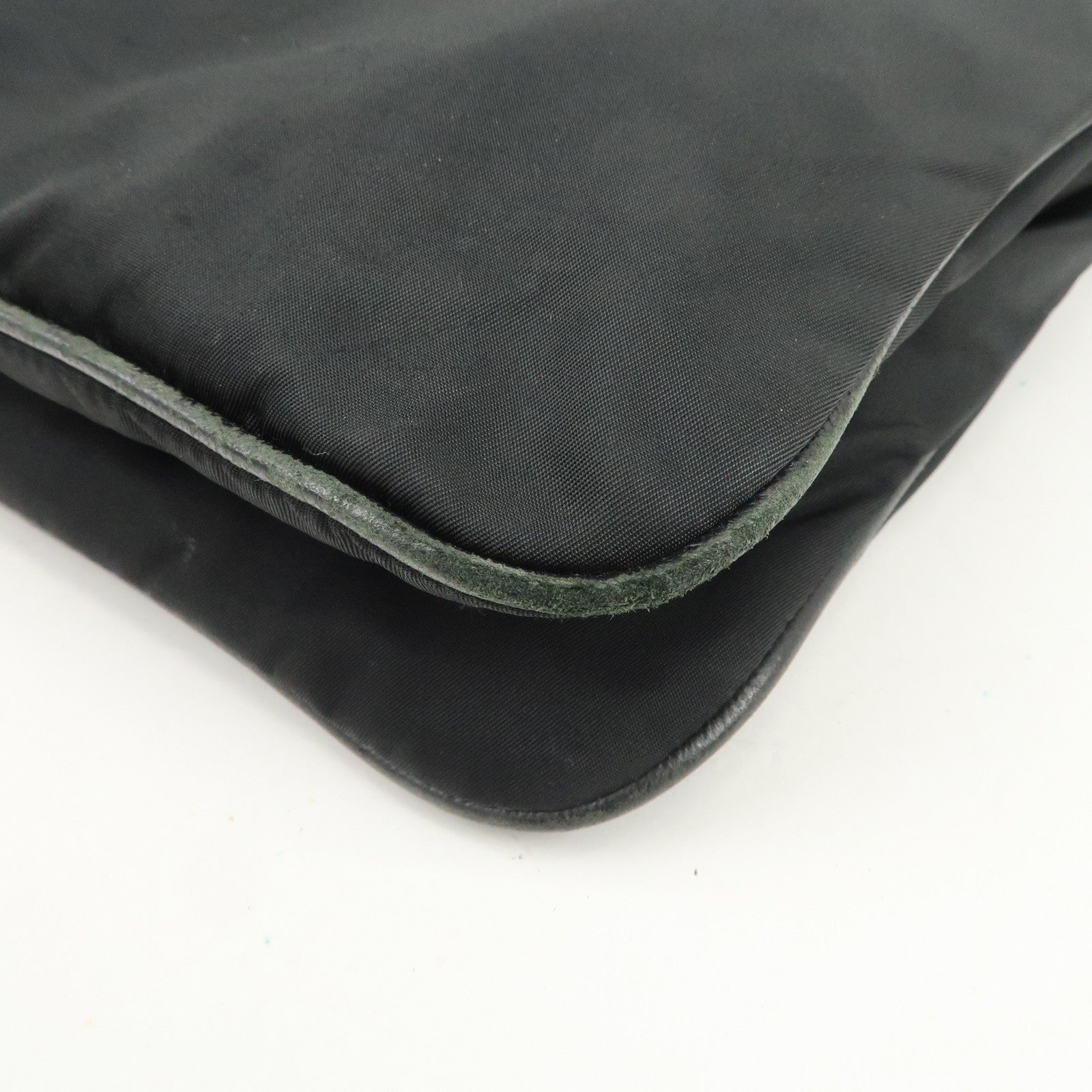 PRADA Triangle Logo Nylon Shoulder Bag Crossbody Bag Black