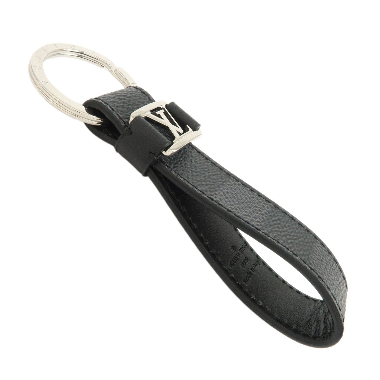 Louis Vuitton Damier Graphite Dragonne Key Chain Charm Grey M62706