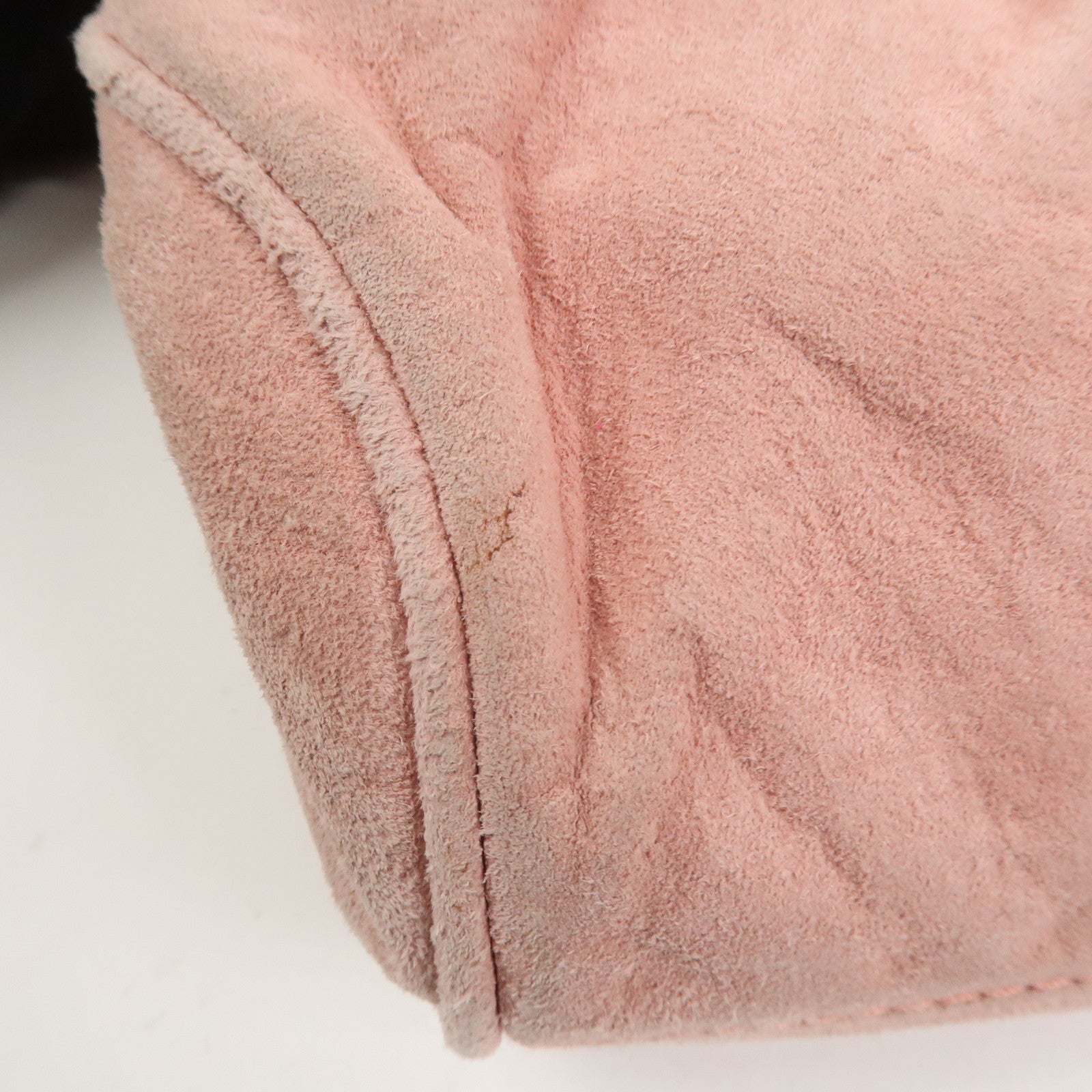 LOEWE Anagram Suede Shoulder Bag Hand Bag Pink