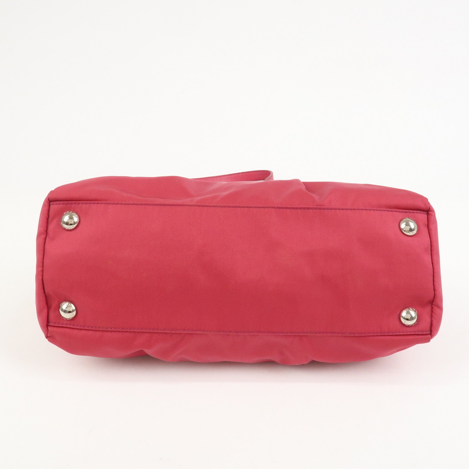 PRADA Logo Nylon Leather 2Way Bag Hand Bag Shoulder Bag Pink