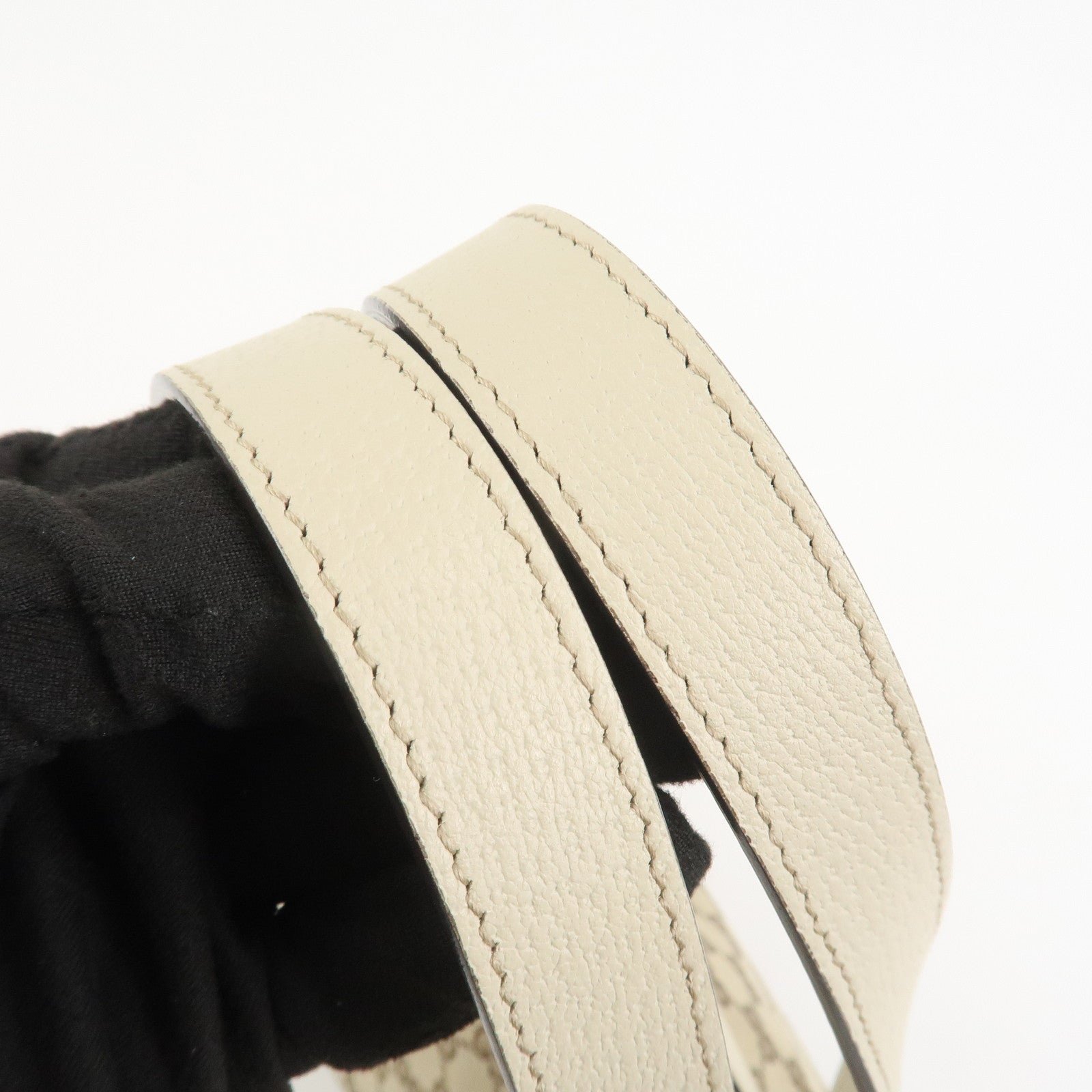 GUCCI Abbey GG Canvas Leather Tote Bag Hand Bag Brown Ivory 141470