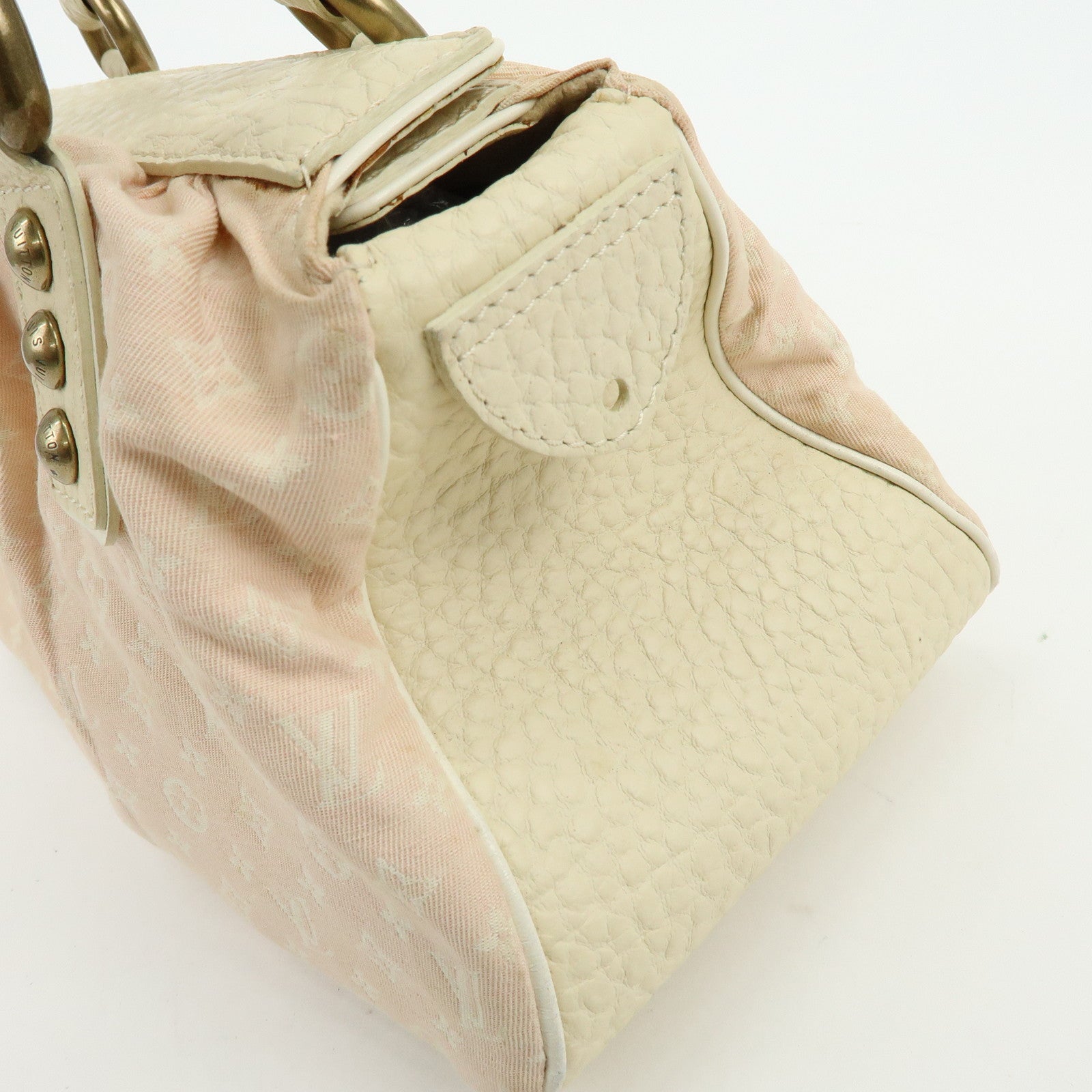 Louis Vuitton Monogram Mini Lin Trapes PM Hand Bag Rose M40062