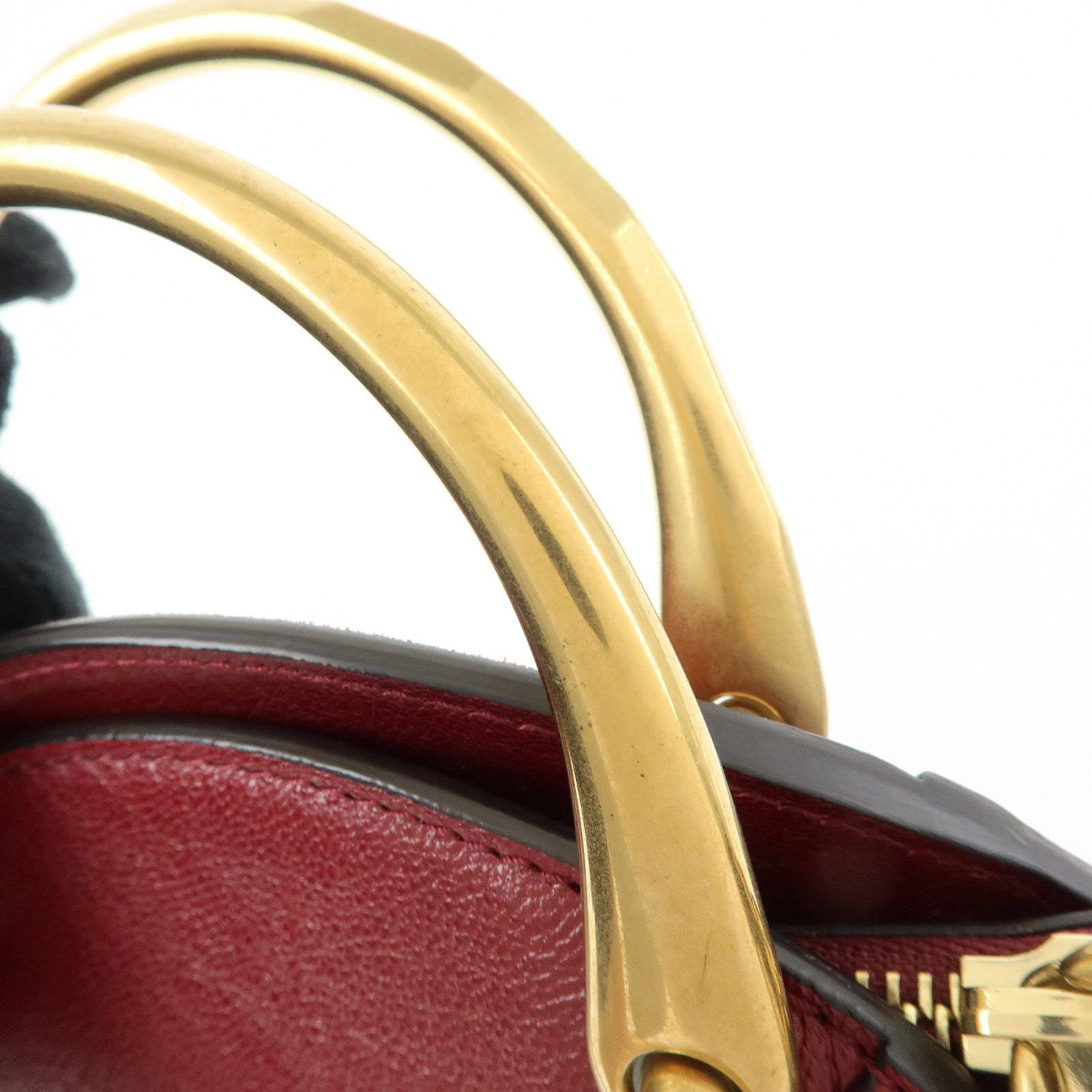 Chloe Pixie Leather Suede 2Way Bag Hand Bag Shoulder Bag Bordeaux