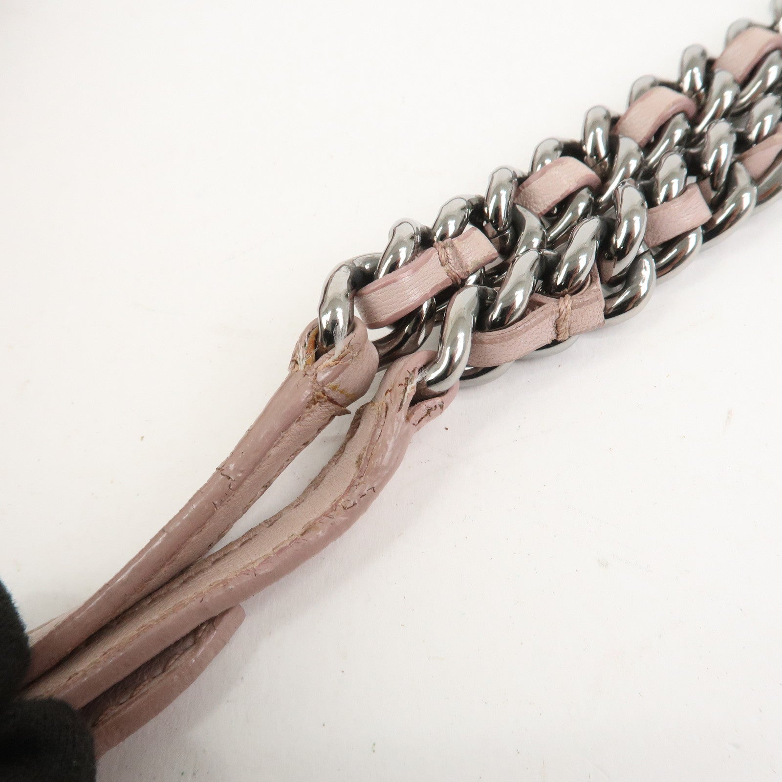 MIU MIU Matelasse Nappa Leather Tote Bag Shoulder Bag Light Pink