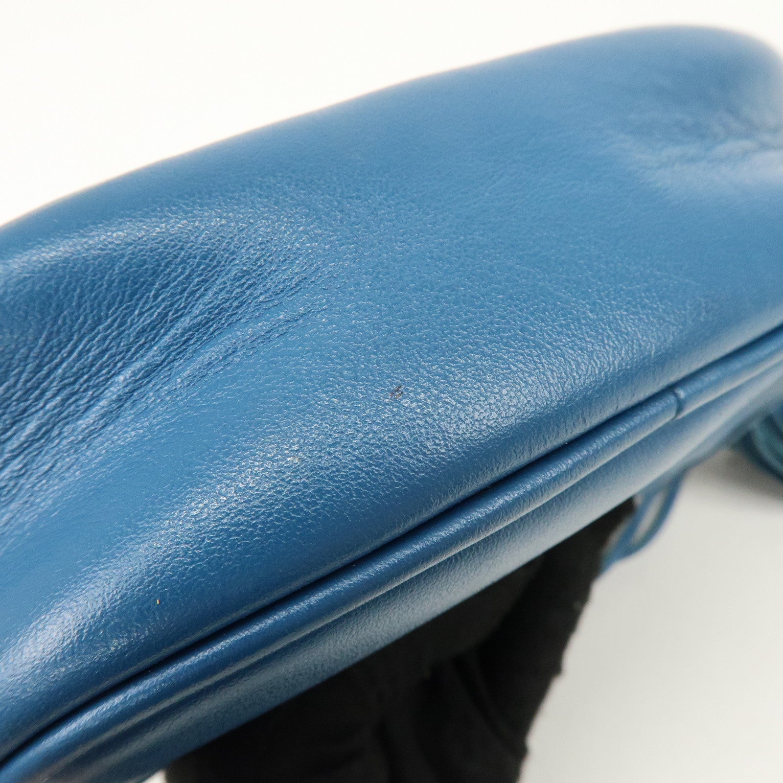 SAINT LAURENT PARIS Leather Shoulder Bag Crossbody Bag Blue