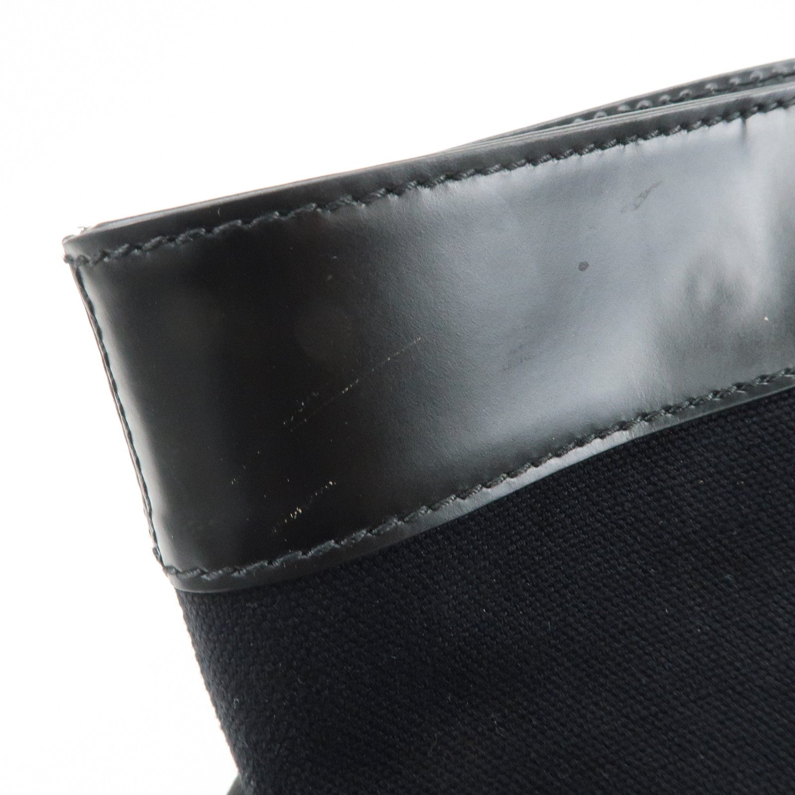 BALENCIAGA NAVY CABAS Canvas Tote Bag Shoulder Bag Black 374767