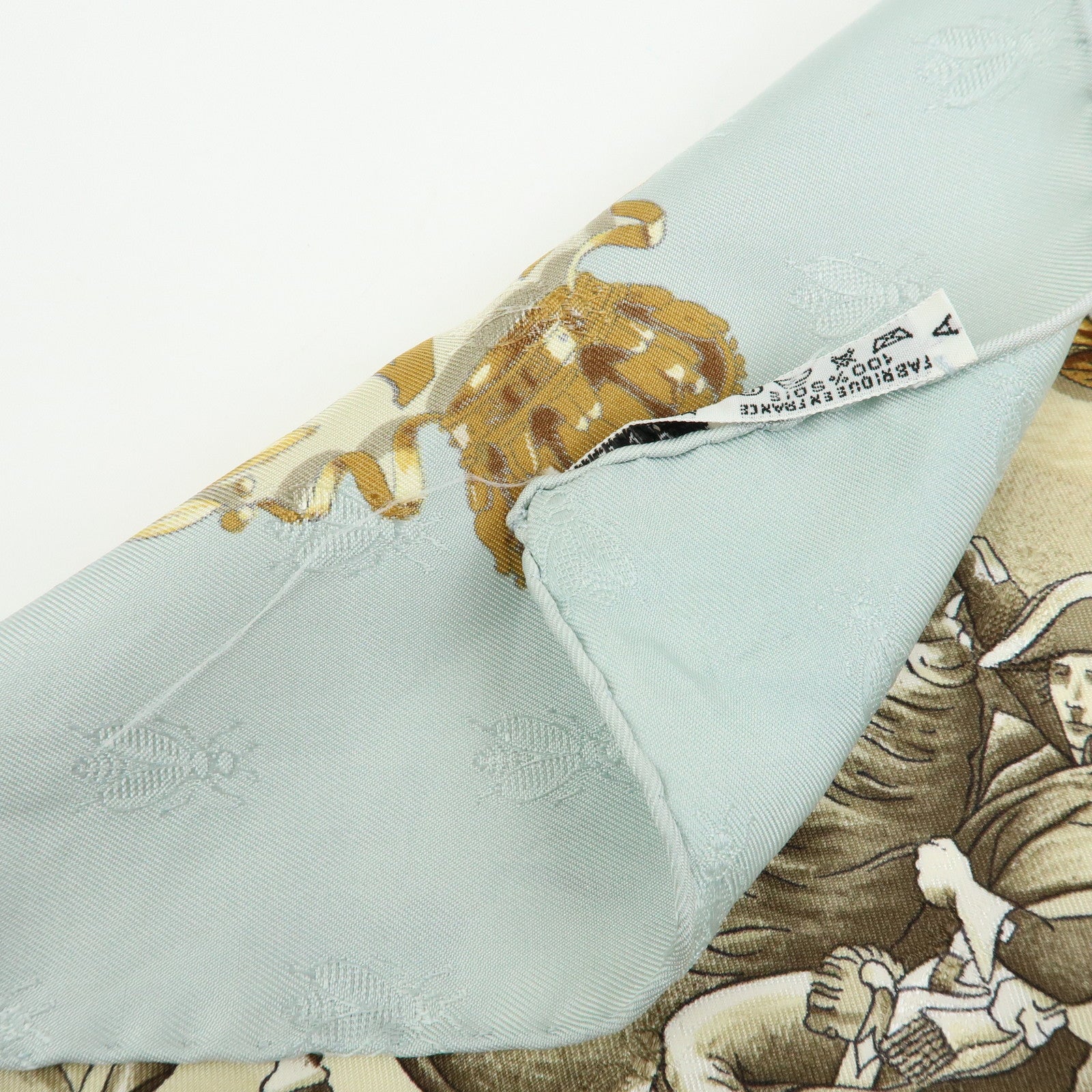 HERMES Carre 90 Silk 100% Scarf NAPOLEON Gold Yellow