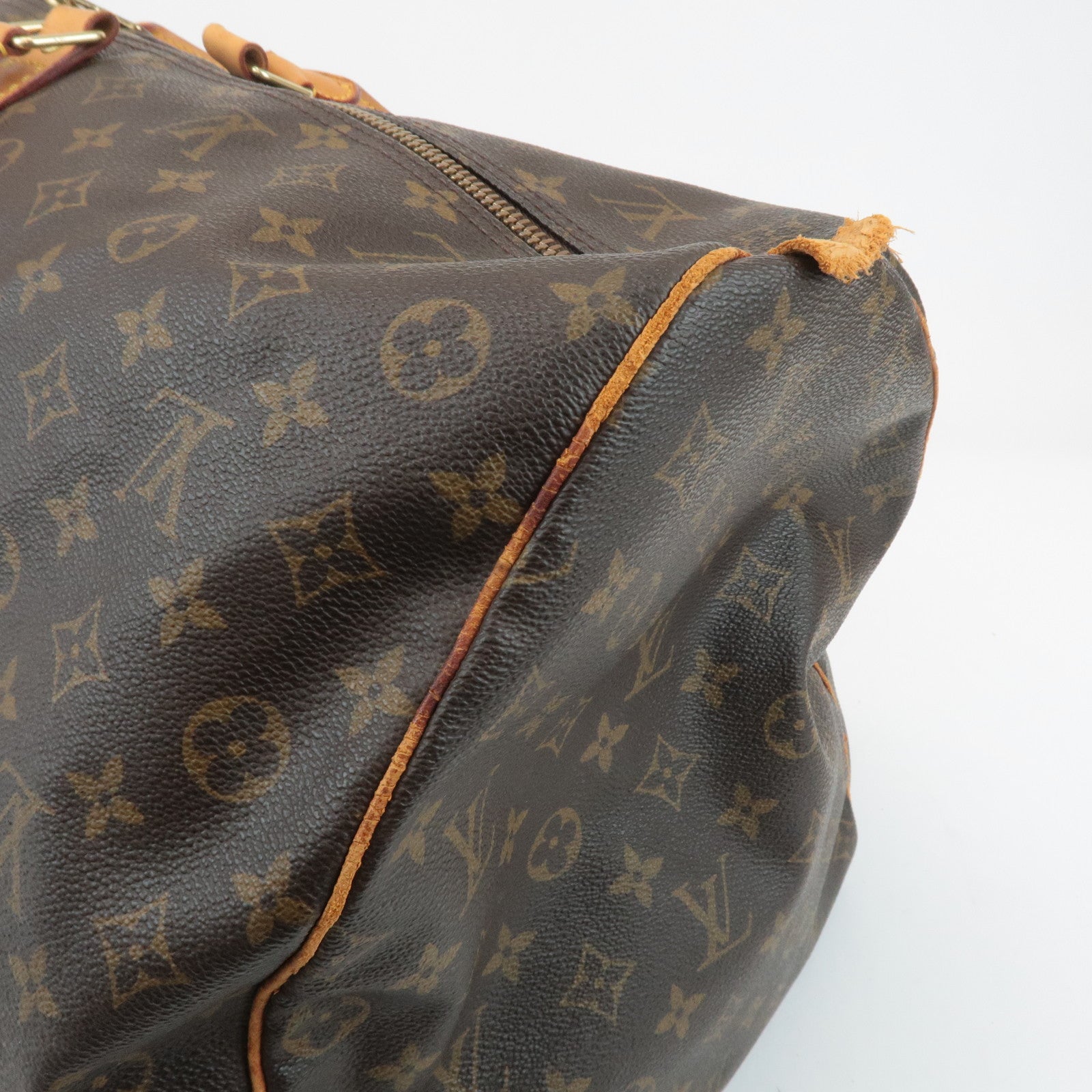 Louis Vuitton Monogram Keep All 60 Boston Bag Hand Bag Brown M41422 Used