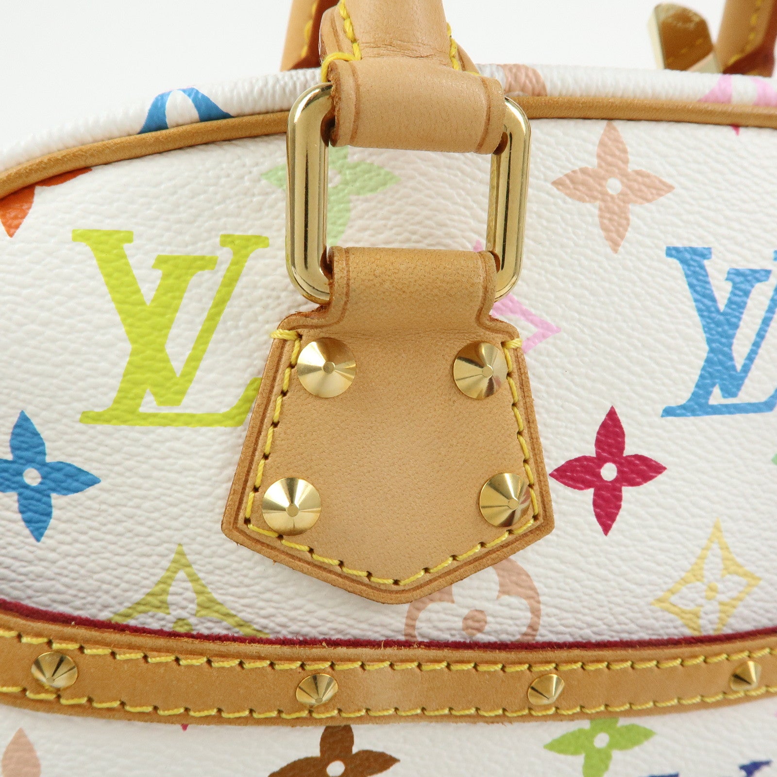 Louis Vuitton Monogram Multicolor Trouville Hand Bag Blanc M92663