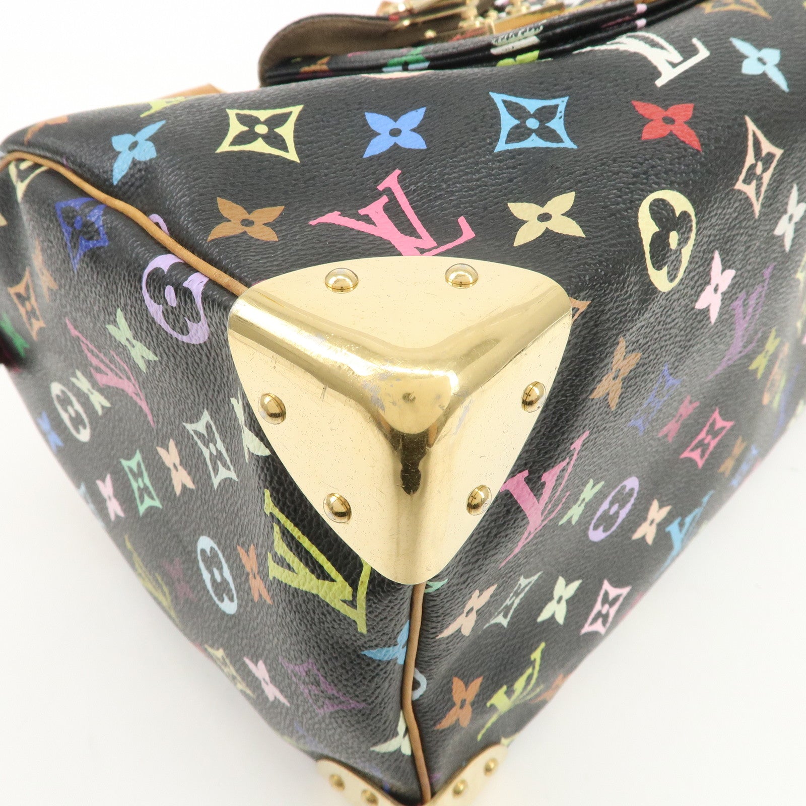 Louis Vuitton Monogram Multicolor Speedy 30 Boston Bag Noir M92642