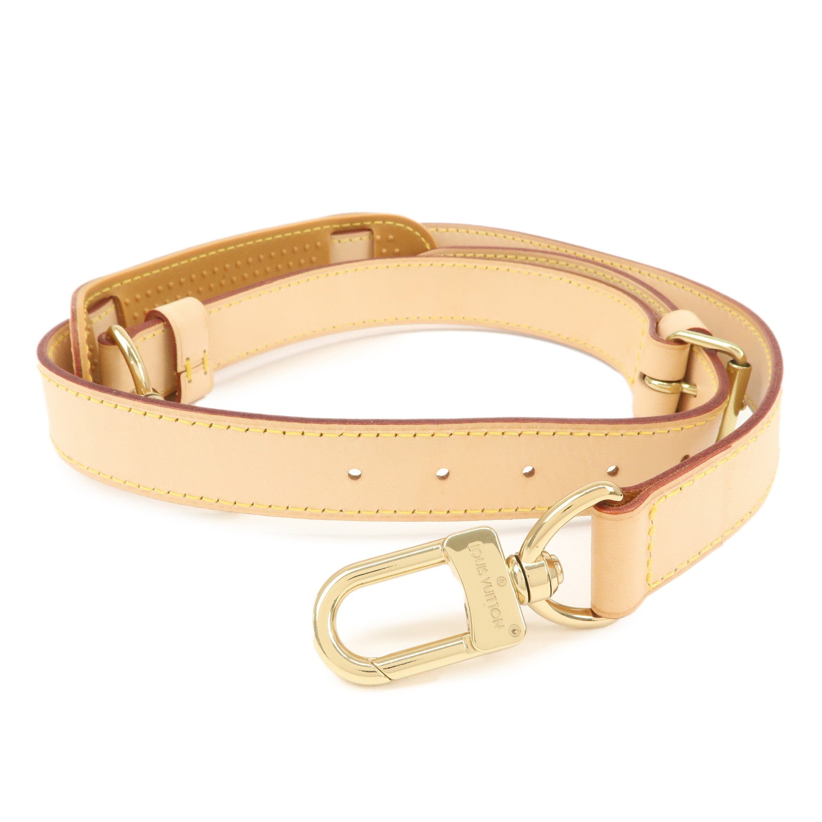 Louis Vuitton Nume Leather Shoulder Strap for Kee All 120cm Natural Used