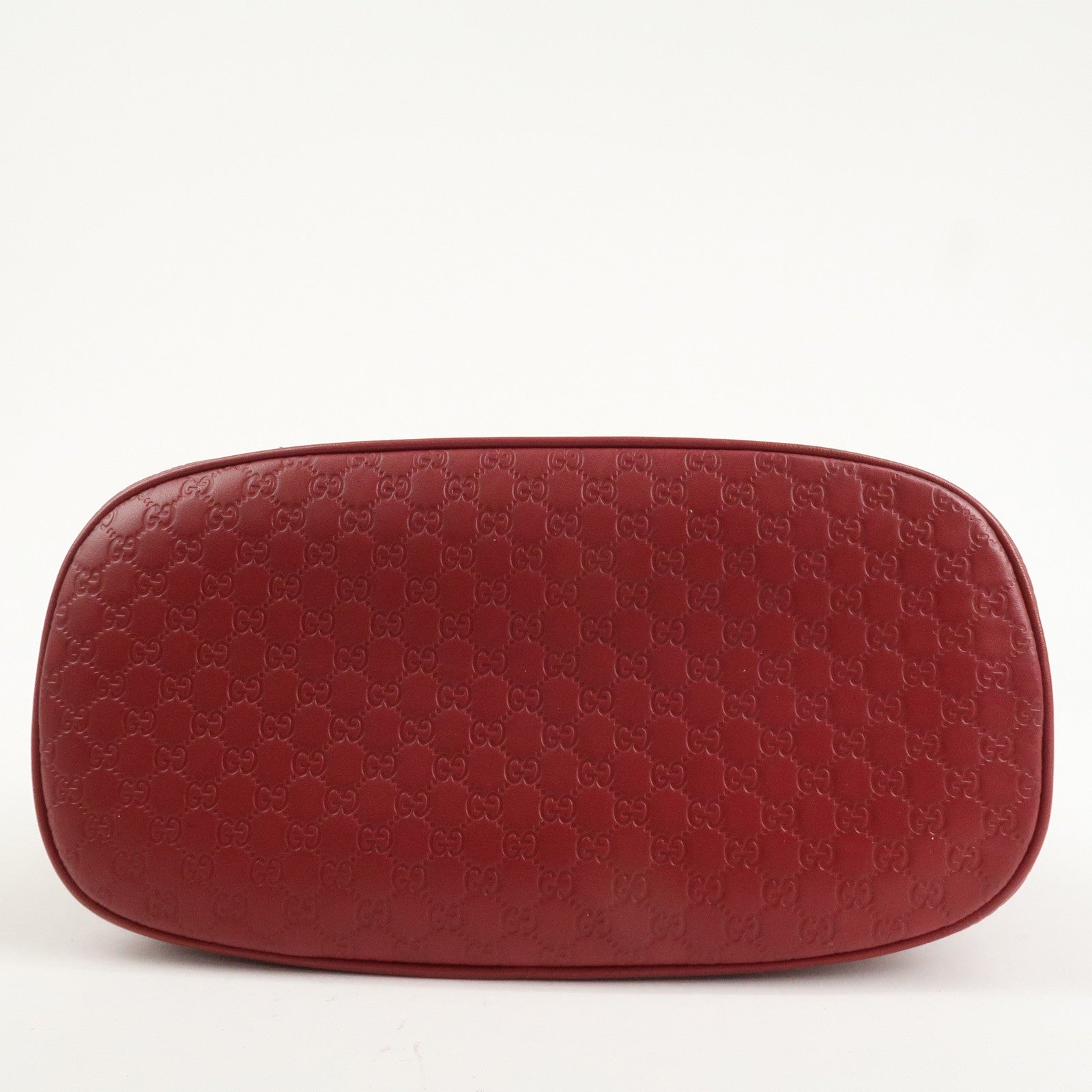 GUCCI Micro Guccissima 2Way Hand Shoulder Bag Castilian Red 449654 Used