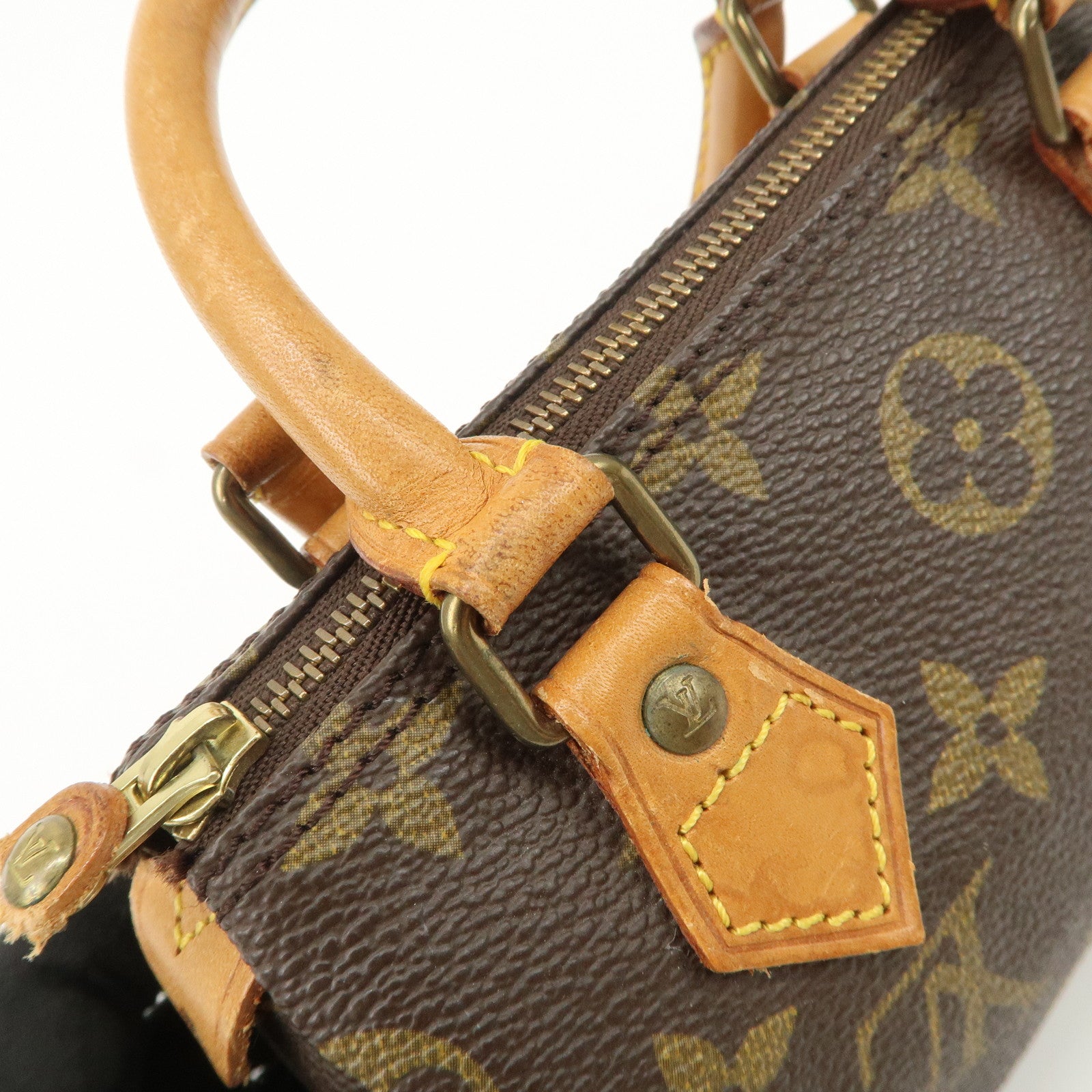 Louis Vuitton Monogram Canvas Mini Speedy Hand Bag Brown M41534