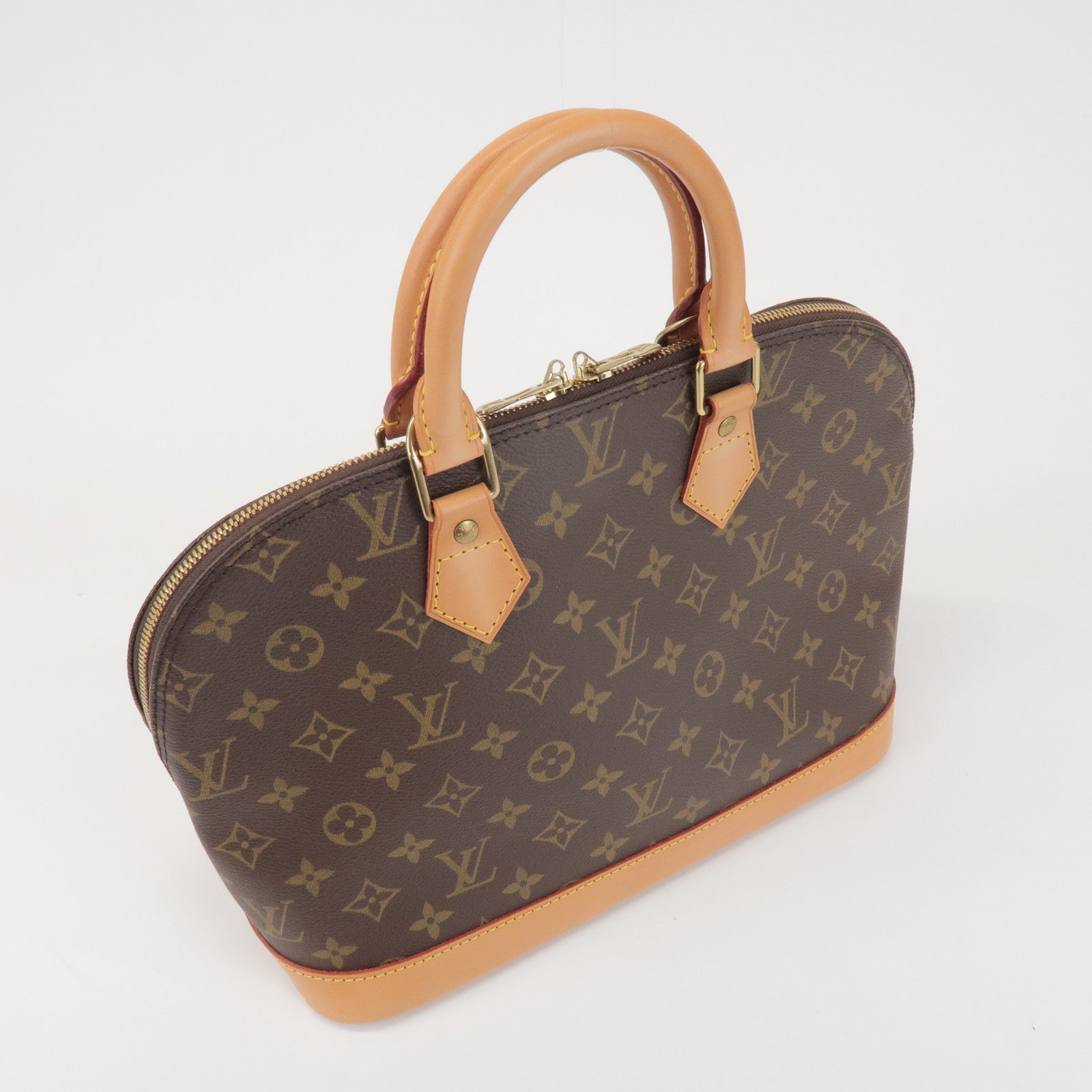 Louis Vuitton Monogram Alma Hand Bag Brown M51130