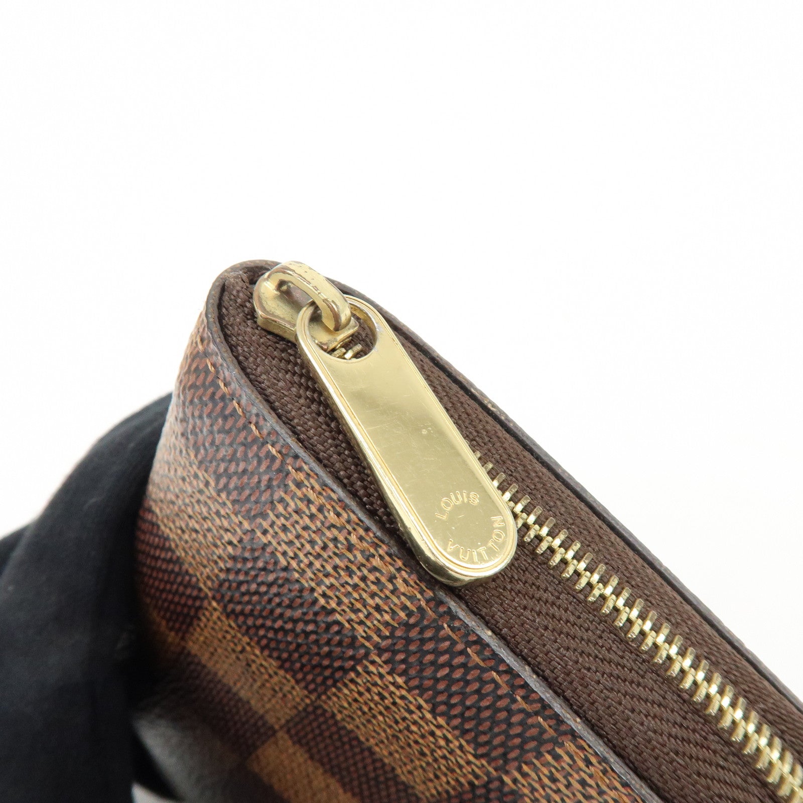 Louis Vuitton Damier Zippy Coin Case Wallet Brown N63070