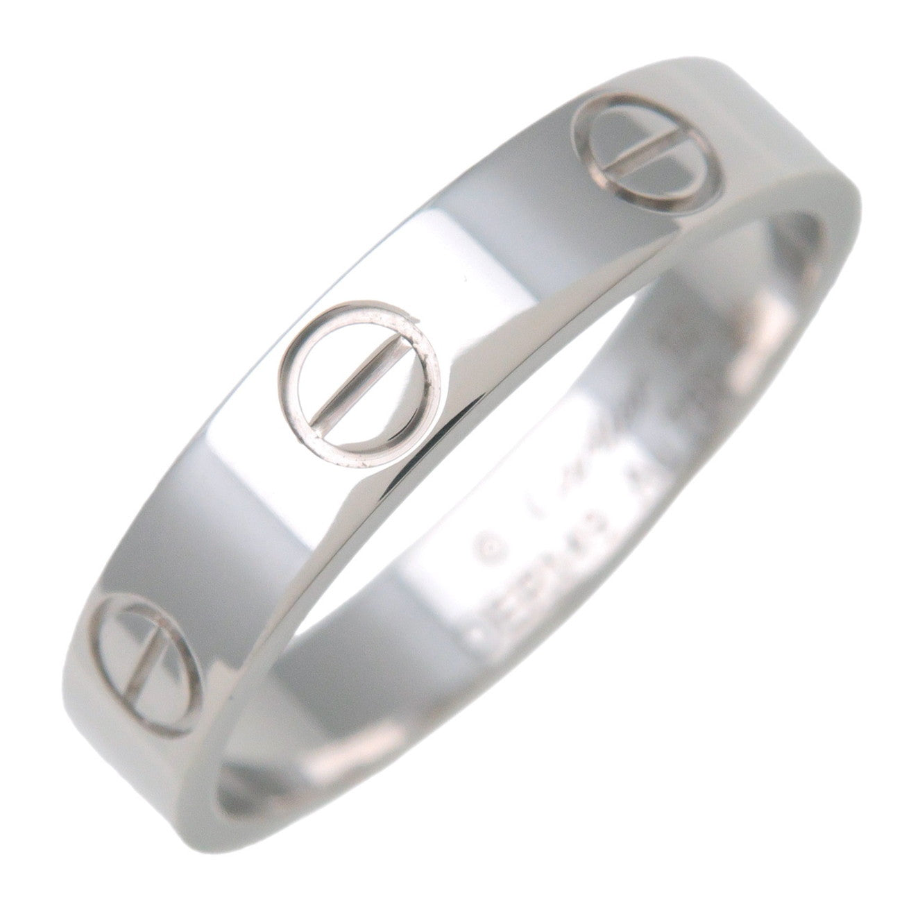 Cartier Mini Love Ring #52 18KWG 750WG White Gold US6-6.5 EU51.5