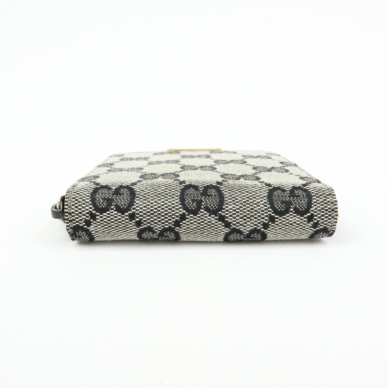GUCCI GG Canvas Zippy Round Compact Wallet Black 035・203887・2213