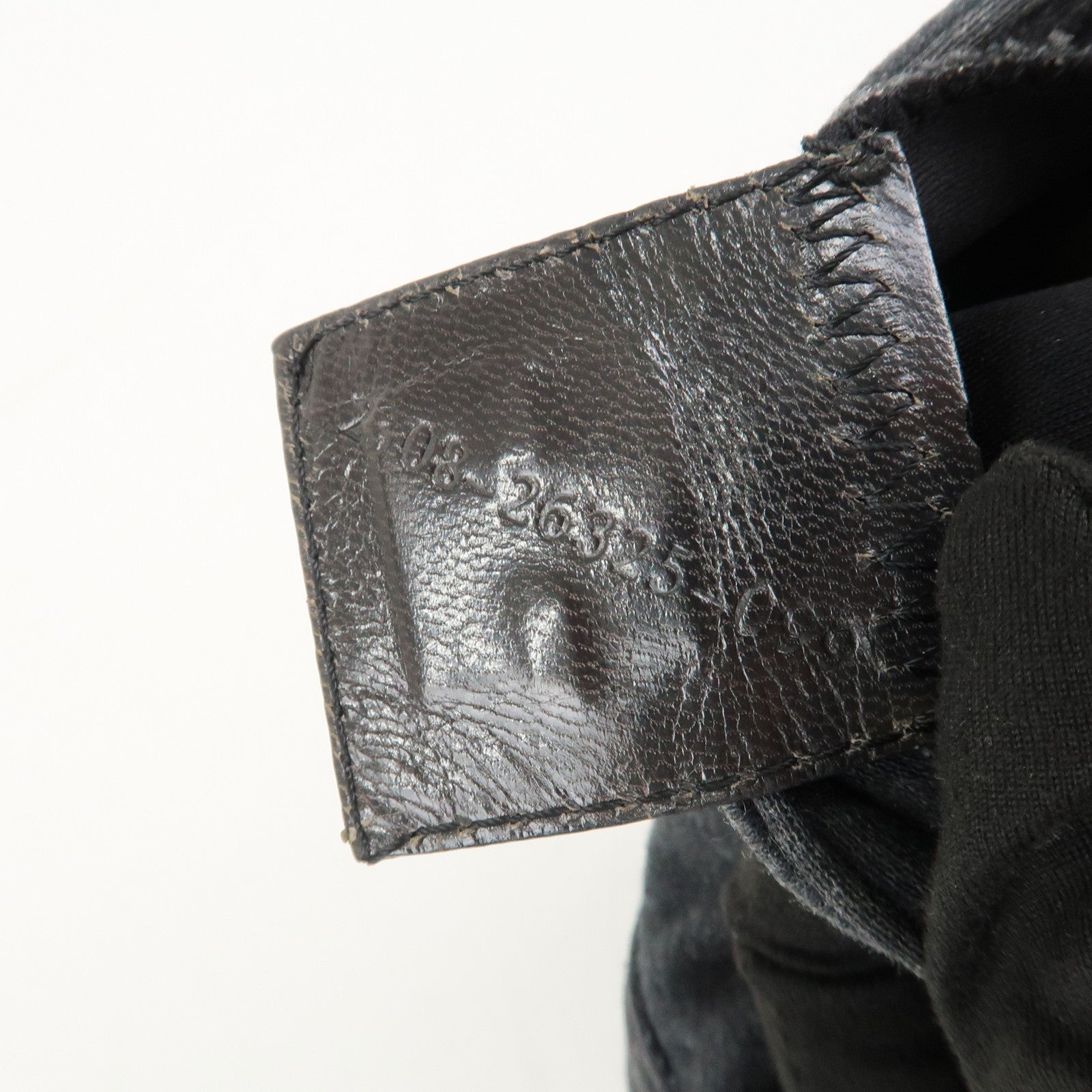 FENDI Mamma Baguette Cotton Shoulder Bag Hand Bag Gray 26325