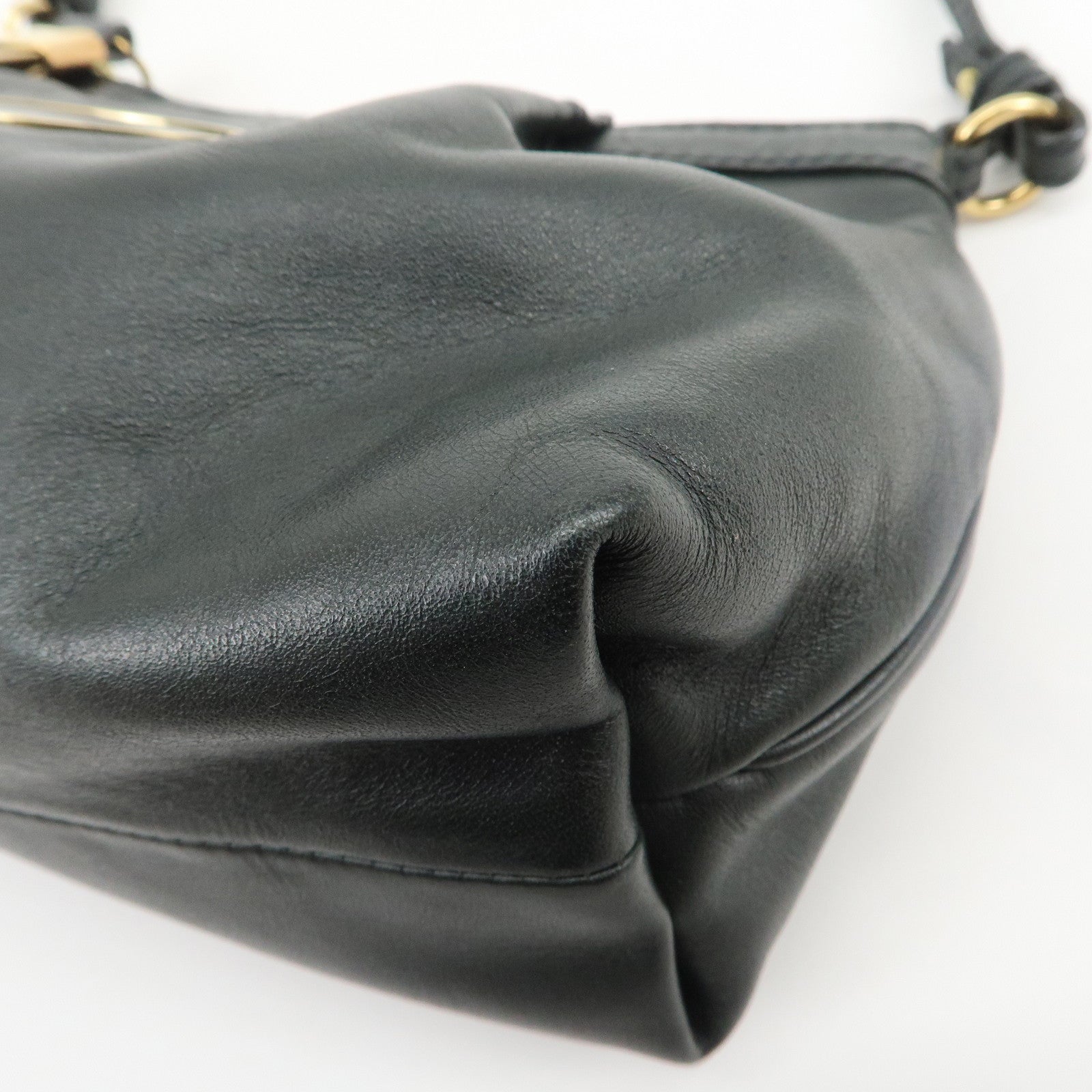 Chloe Victoria Leather 2Way Bag Hand Bag Shoulder Bag Black