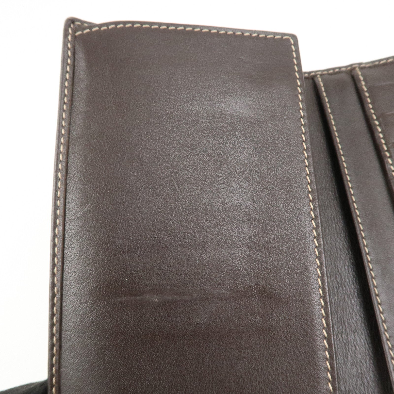 GUCCI Lovely Heart GG Canvas Leather Bi-fold Long Wallet 203550