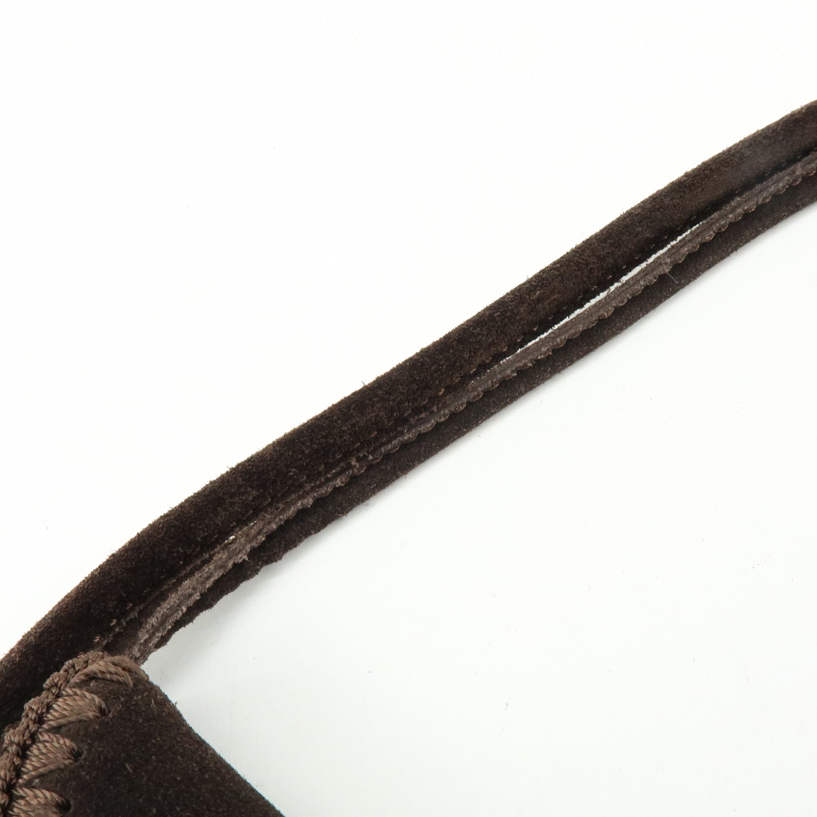 BOTTEGA VENETA Suede Shoulder Bag Tote Bag Dark Brown