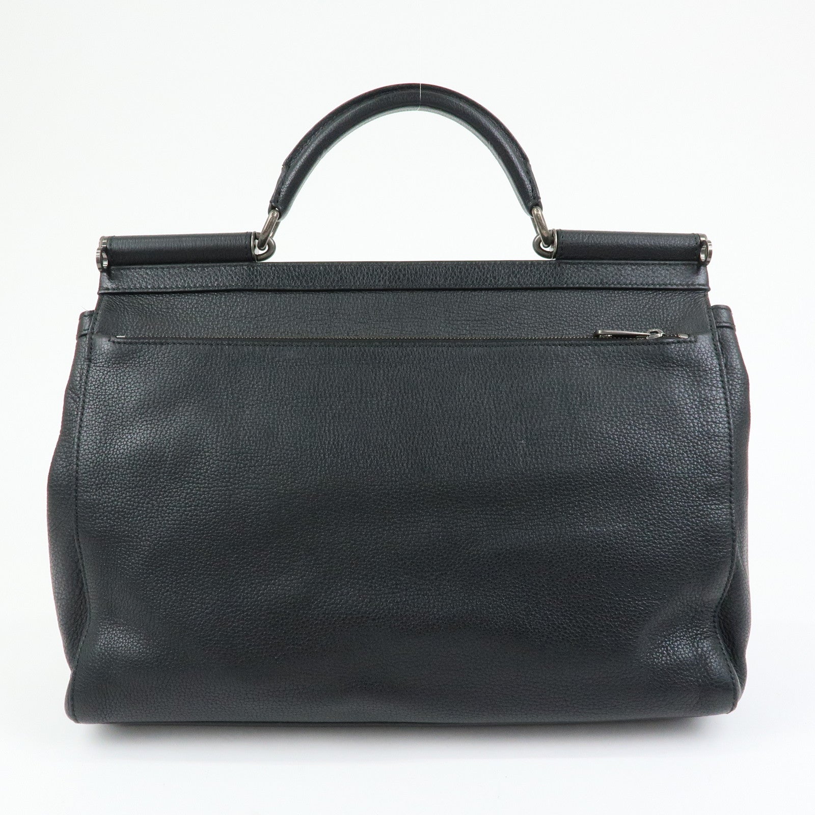 Dolce & Gabbana Leather 2Way Bag Hand Bag Shoulder Bag Black