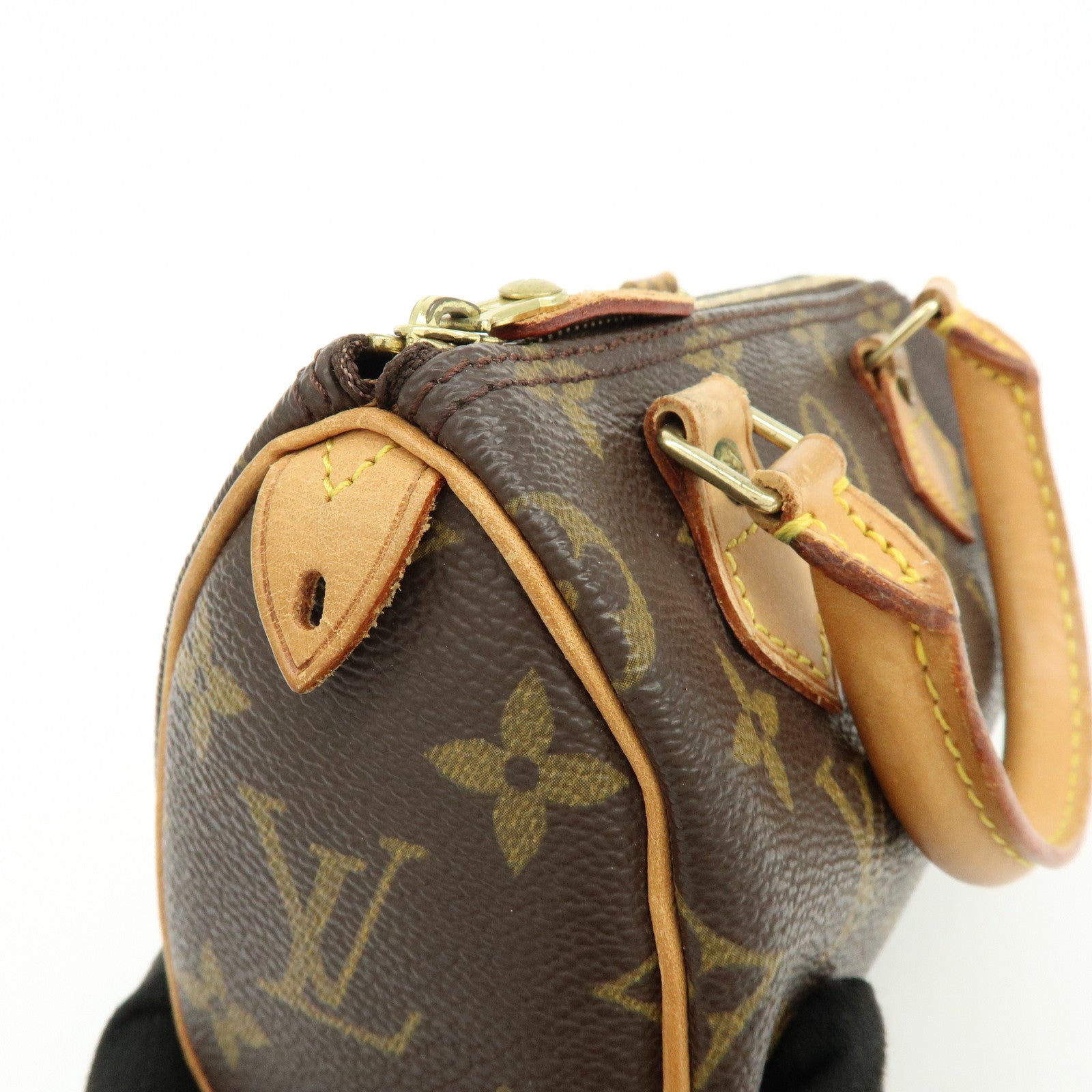 Louis Vuitton Monogram Mini Speedy Hand Bag Brown M41534