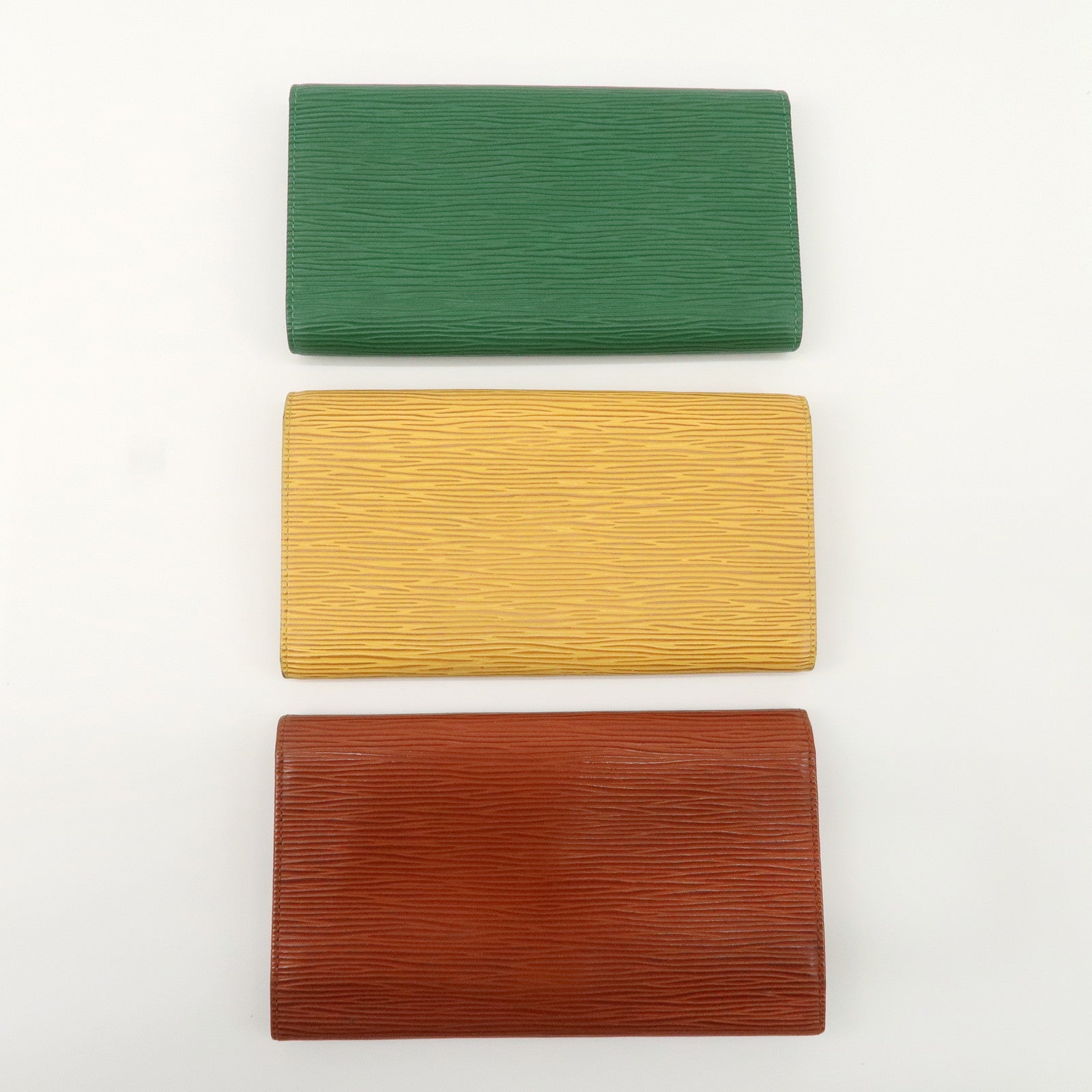 Louis Vuitton Epi Set of 3 Epi Long Wallet M63579 M63385 M63384 Used