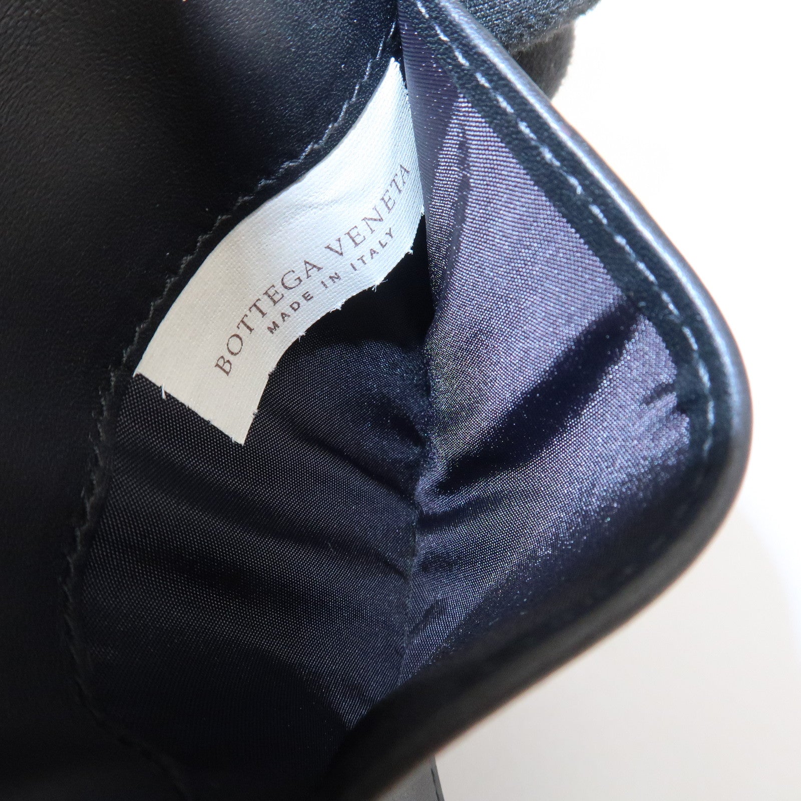 BOTTEGA VENETA Intrecciato Leather Card Case Black