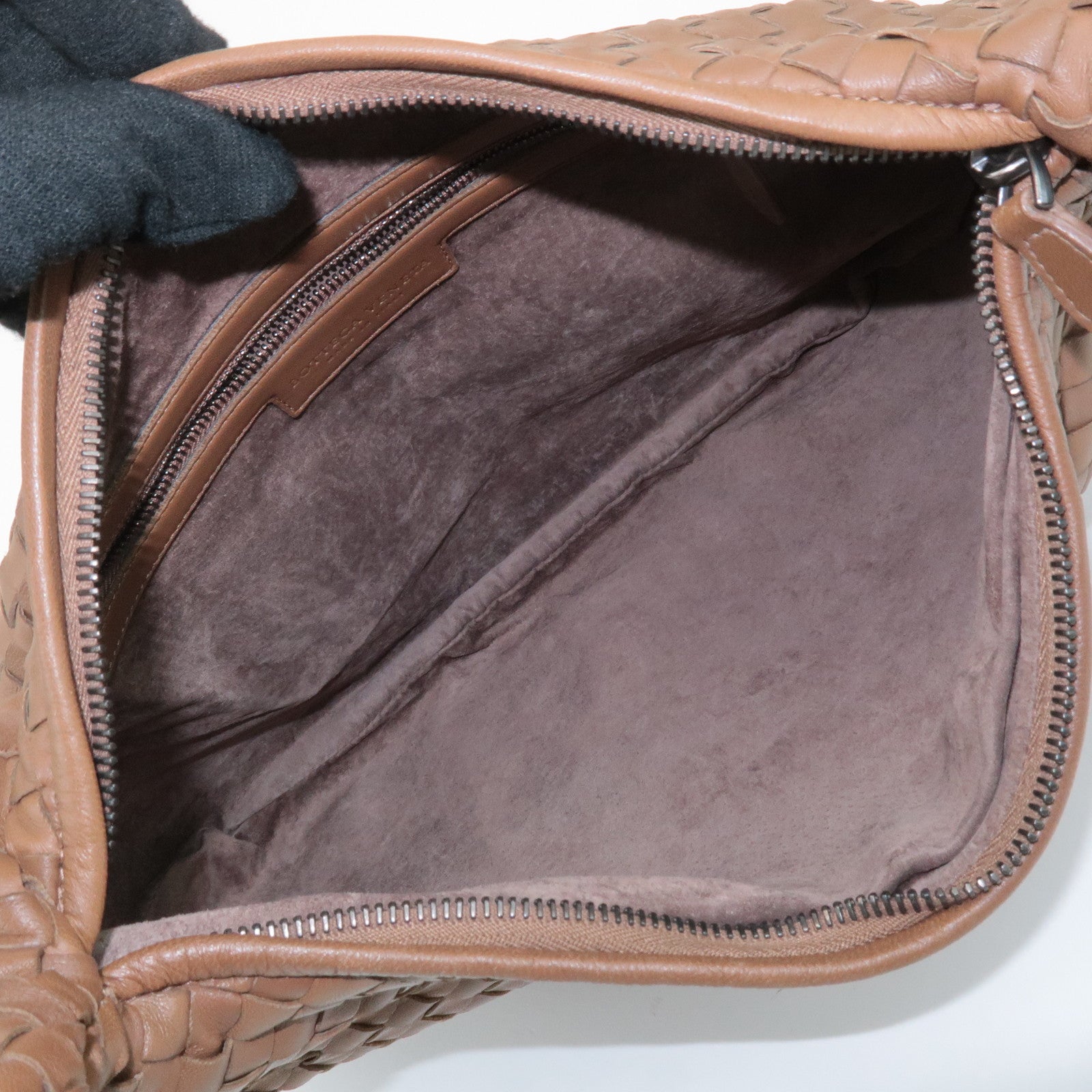 BOTTEGA VENETA Hobo Intrecciato Leather Shoulder Bag Brown 115653 Used