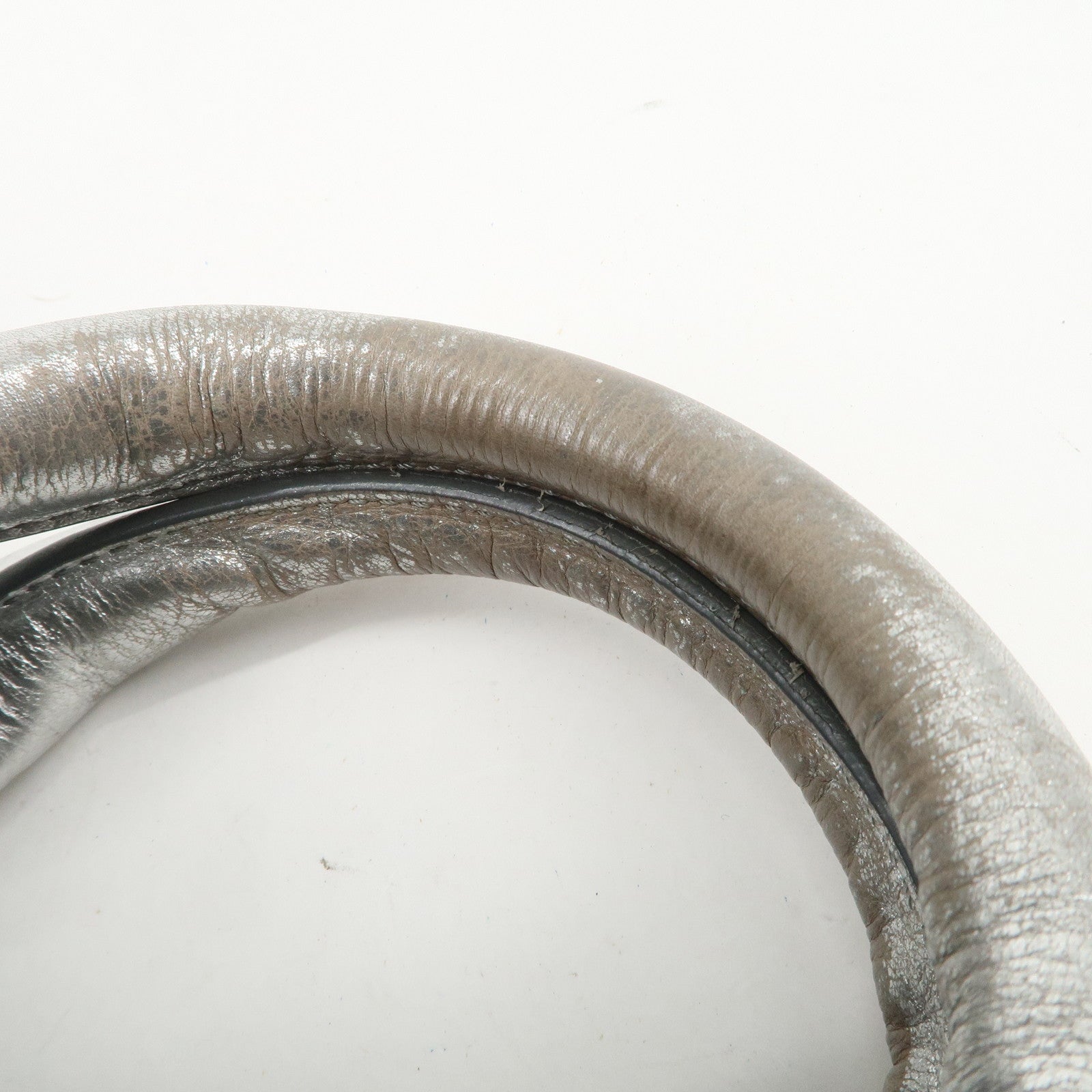 CELINE Leather Boogie Bag Hand Bag Tote Bag Silver