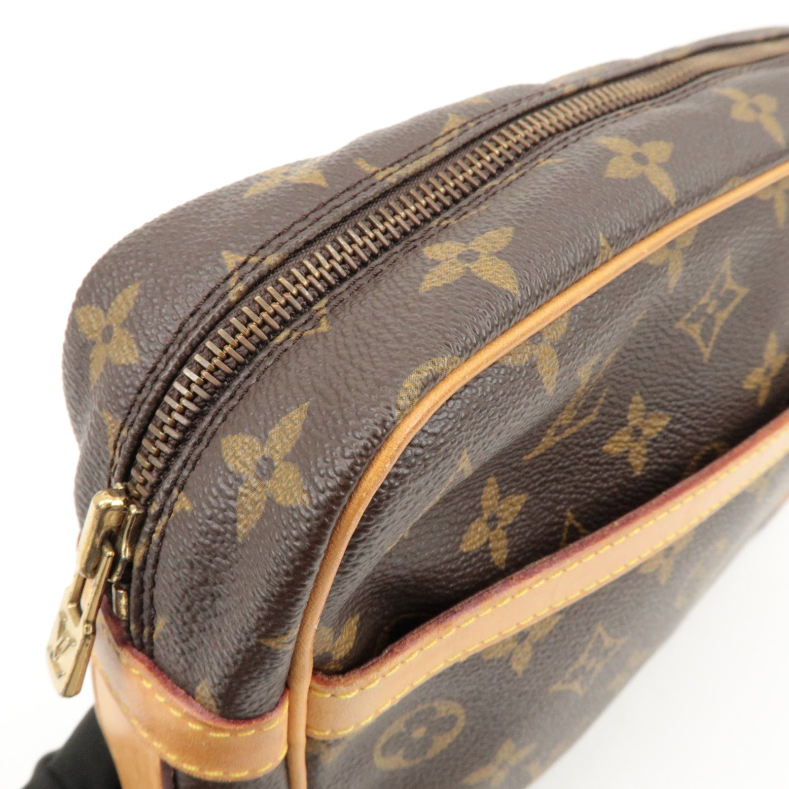 Louis Vuitton Monogram Compiegne 28 Pouch Clutch Bag Brown M51845 Used