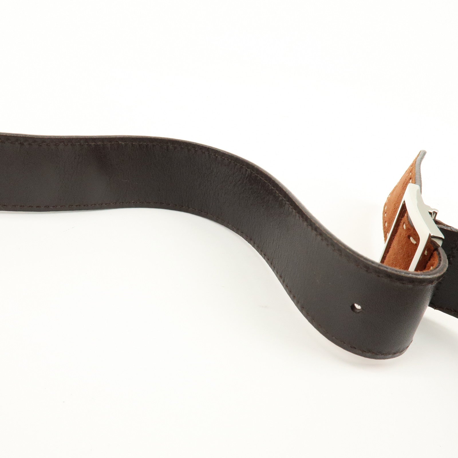 Ferragamo Gancini Suede Shoulder Bag Hand Bag Brown