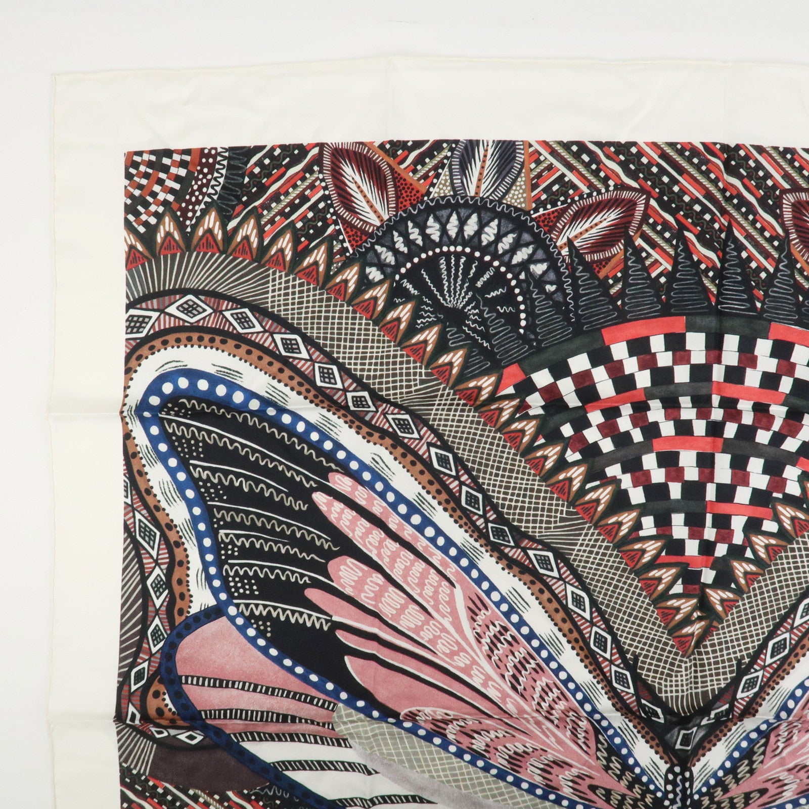 Christian Dior Logo Silk 100% Scarf Butterfly Motif Multicolor