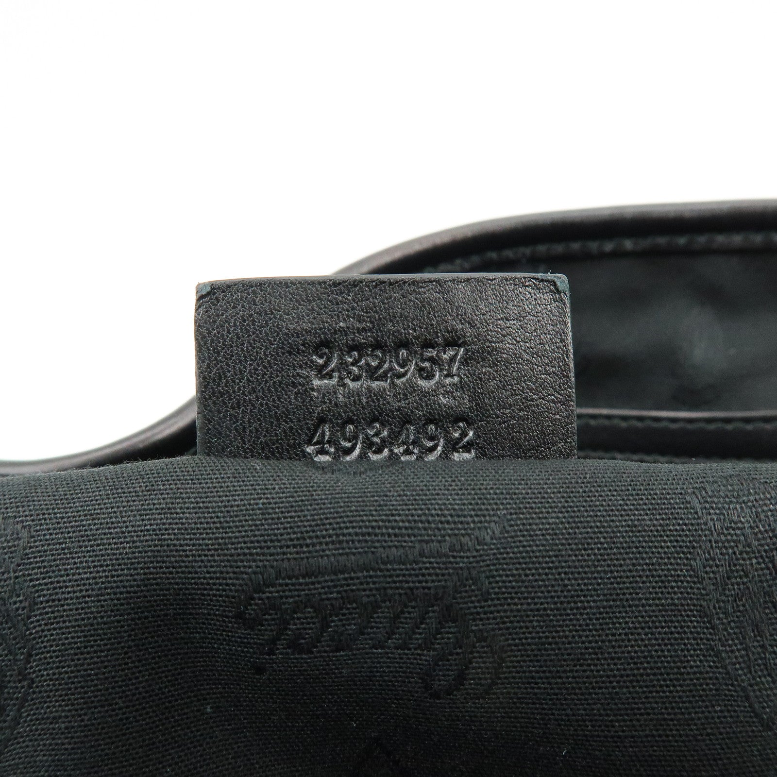 GUCCI Logo Guccissima Leather Tote Bag Shoulder Bag Black 232957