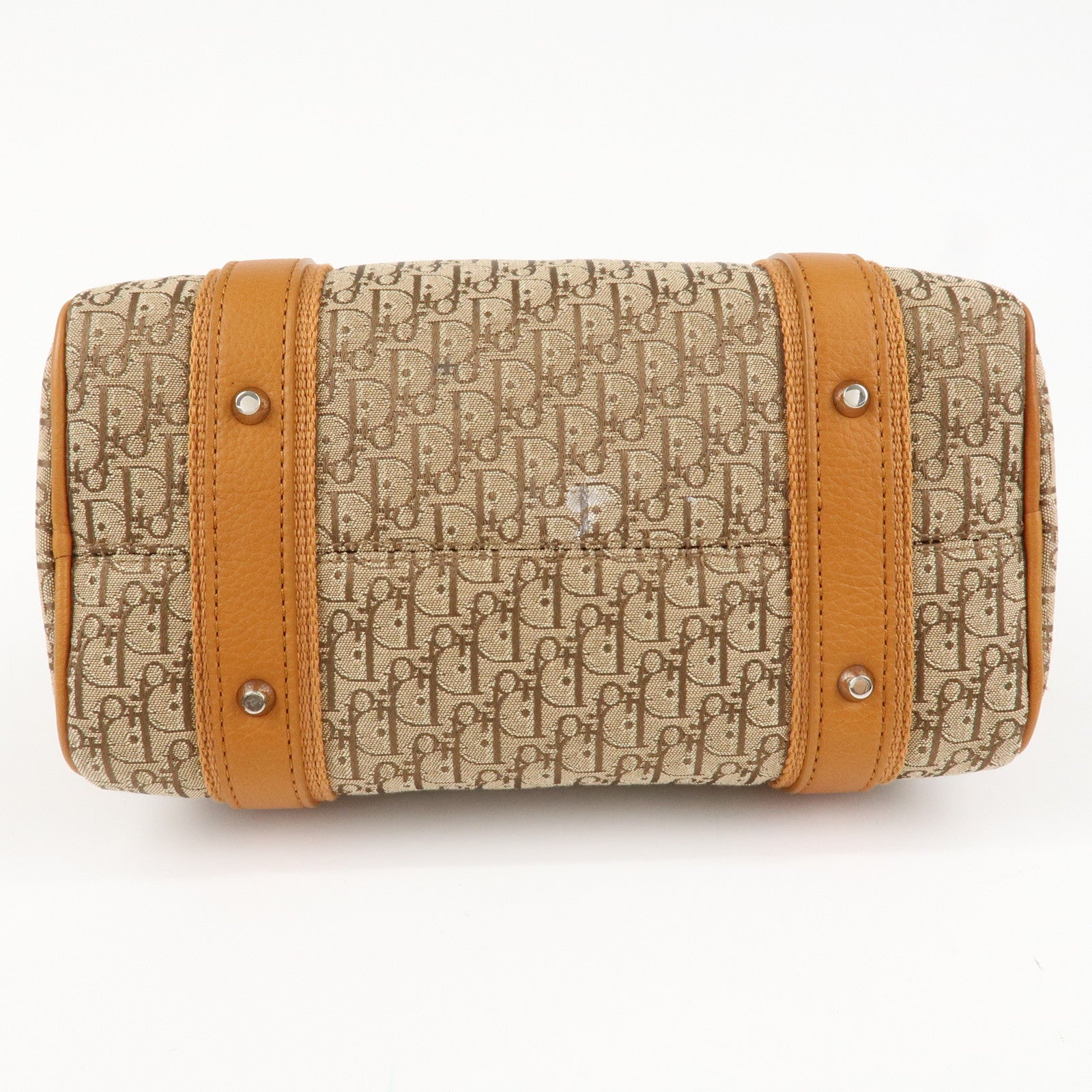 Christian Dior Trotter Canvas Leather Mini Boston Bag Hand Bag Used