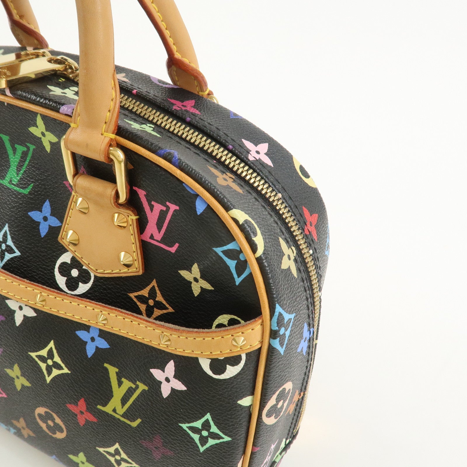 Louis Vuitton Monogram Multicolor Trouville Hand Bag Noir M92662