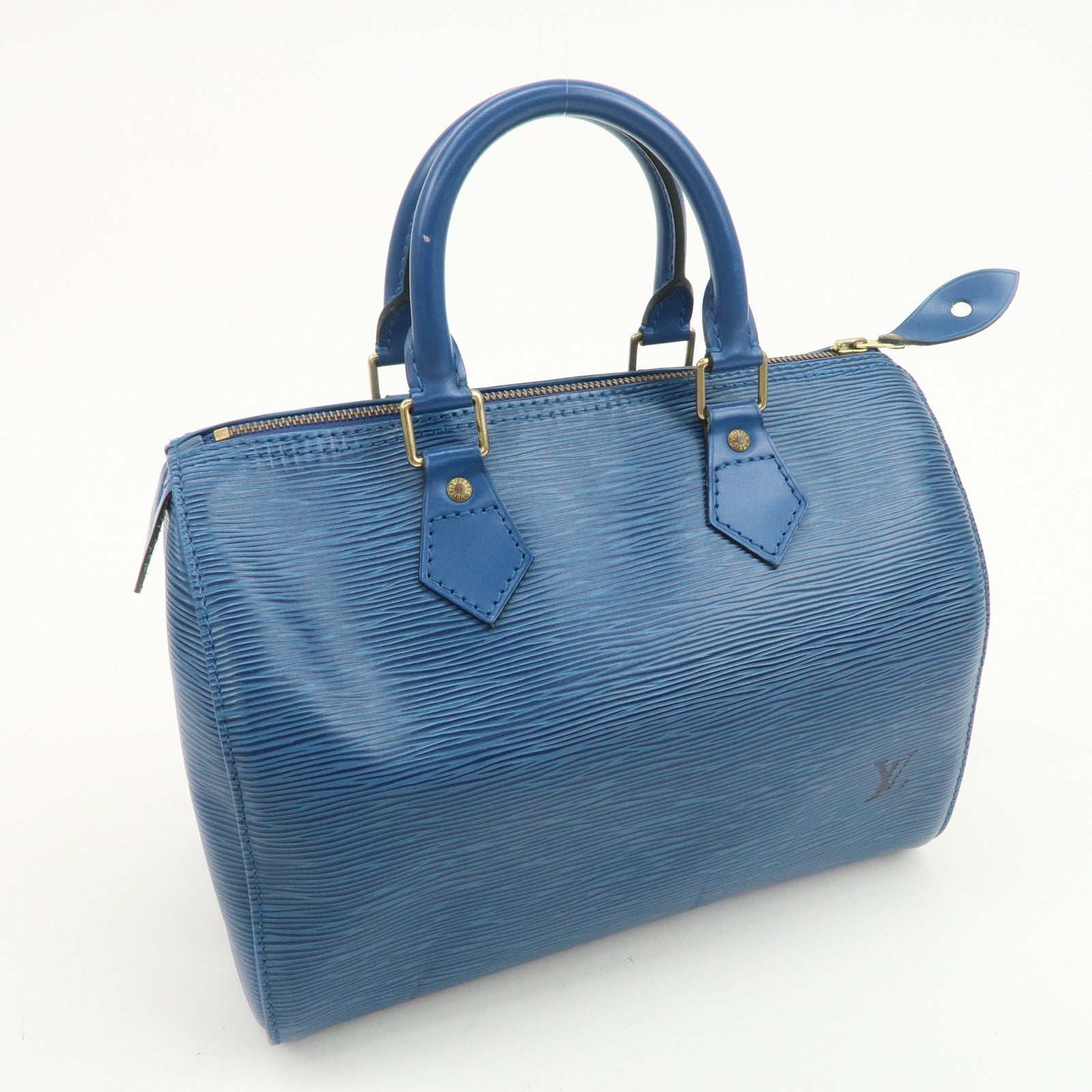 Louis Vuitton Epi Speedy 25 Hand Bag Boston Bag Toledo Blue M43015