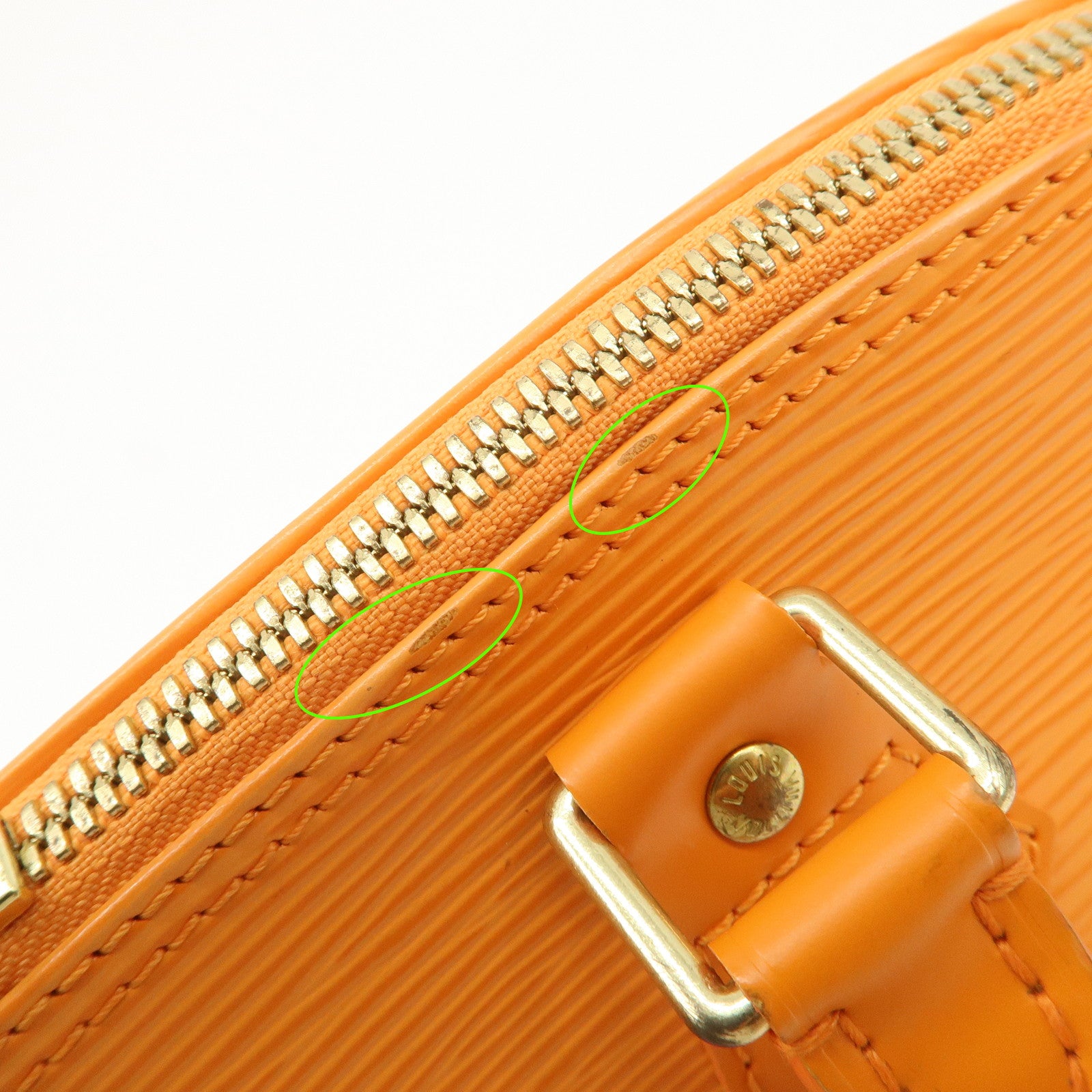 Louis Vuitton Epi Leather Alma PM Hand Bag Mandarin Orange M5124H