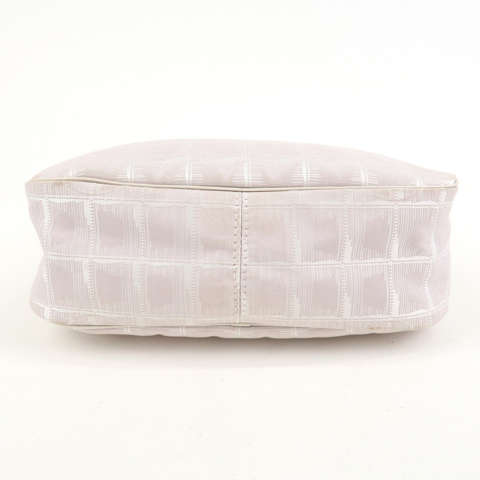 CHANEL New Travel Line Canvas Leather Shoulder Bag Hand Bag Pink