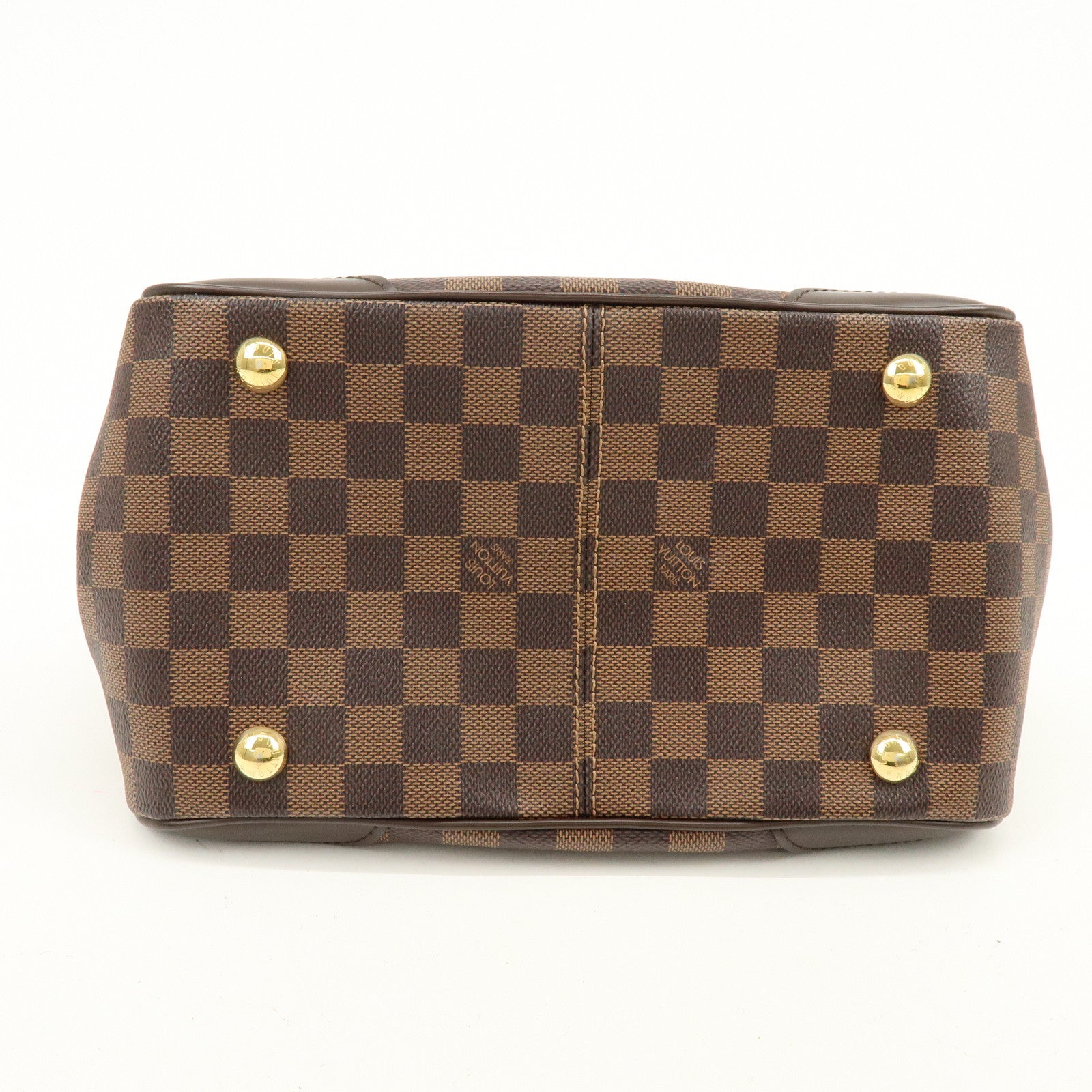 Louis Vuitton Damier Ebene Verona PM Hand Bag Brown