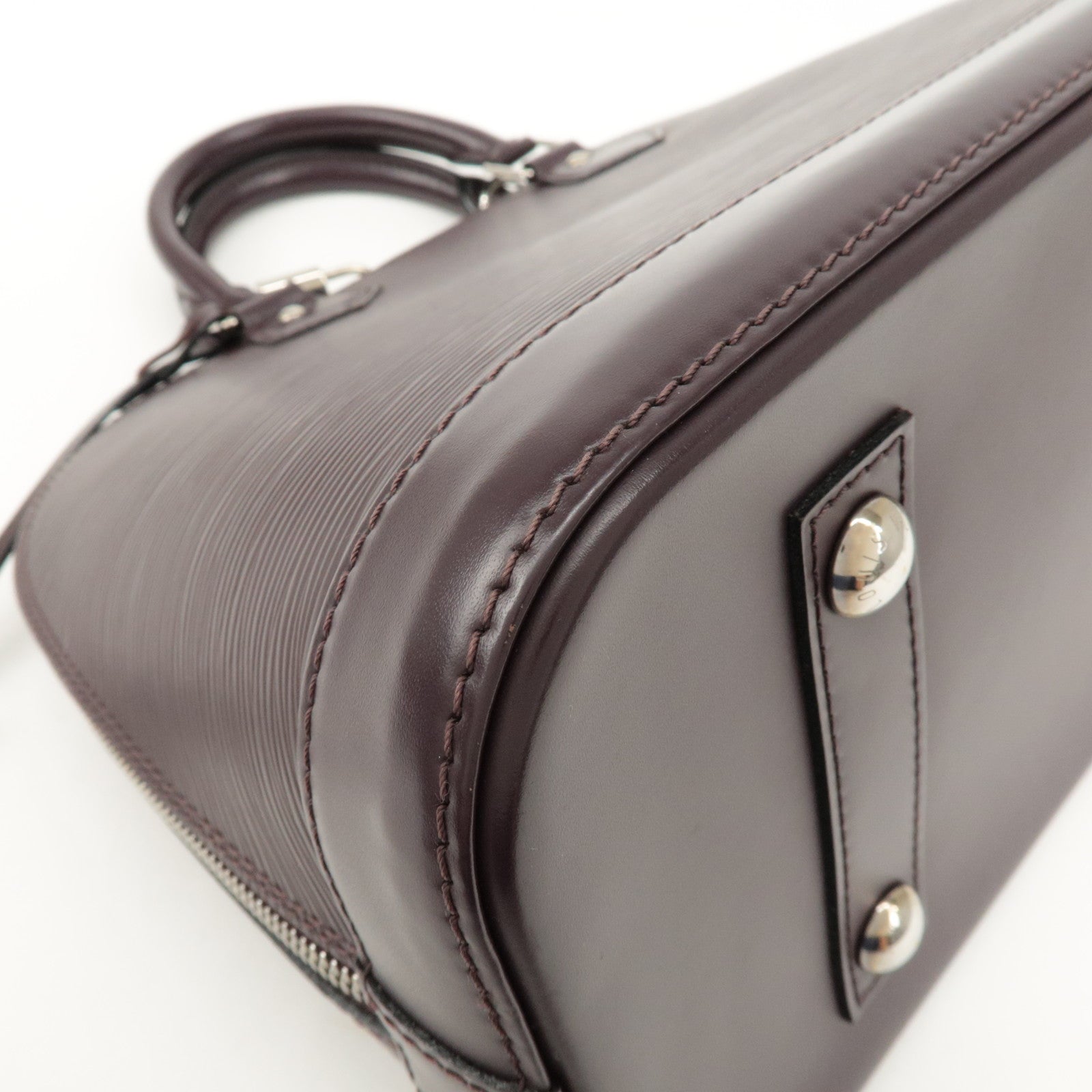 Louis Vuitton Epi Leather Alma PM Hand Bag Cassis M5280K Used