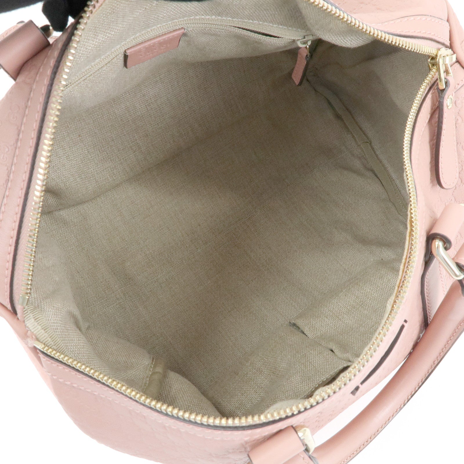 GUCCI Micro Guccissima 2Way Boston Hand Shoulder Bag Pink 449646