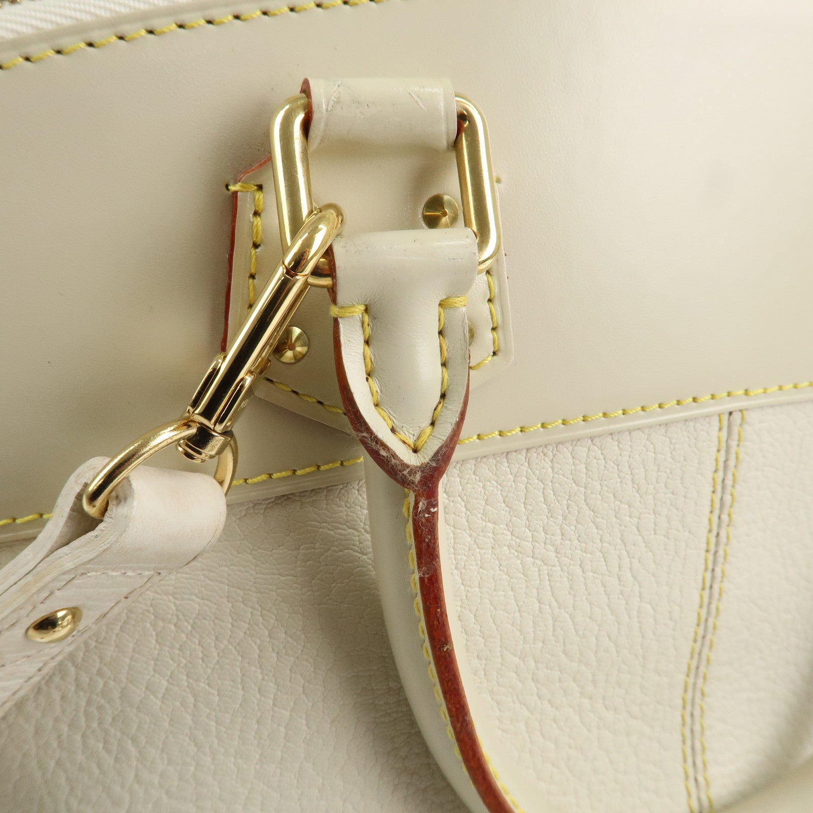 Louis Vuitton Suhari Lockit PM 2Way Hand Shoulder Bag Blanc M91887 Used