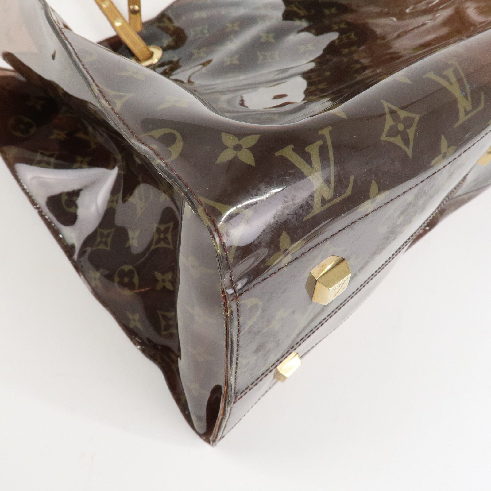 Louis Vuitton Monogram Cabas Cruise Vinyl Tote Bag Brown M50500 Used