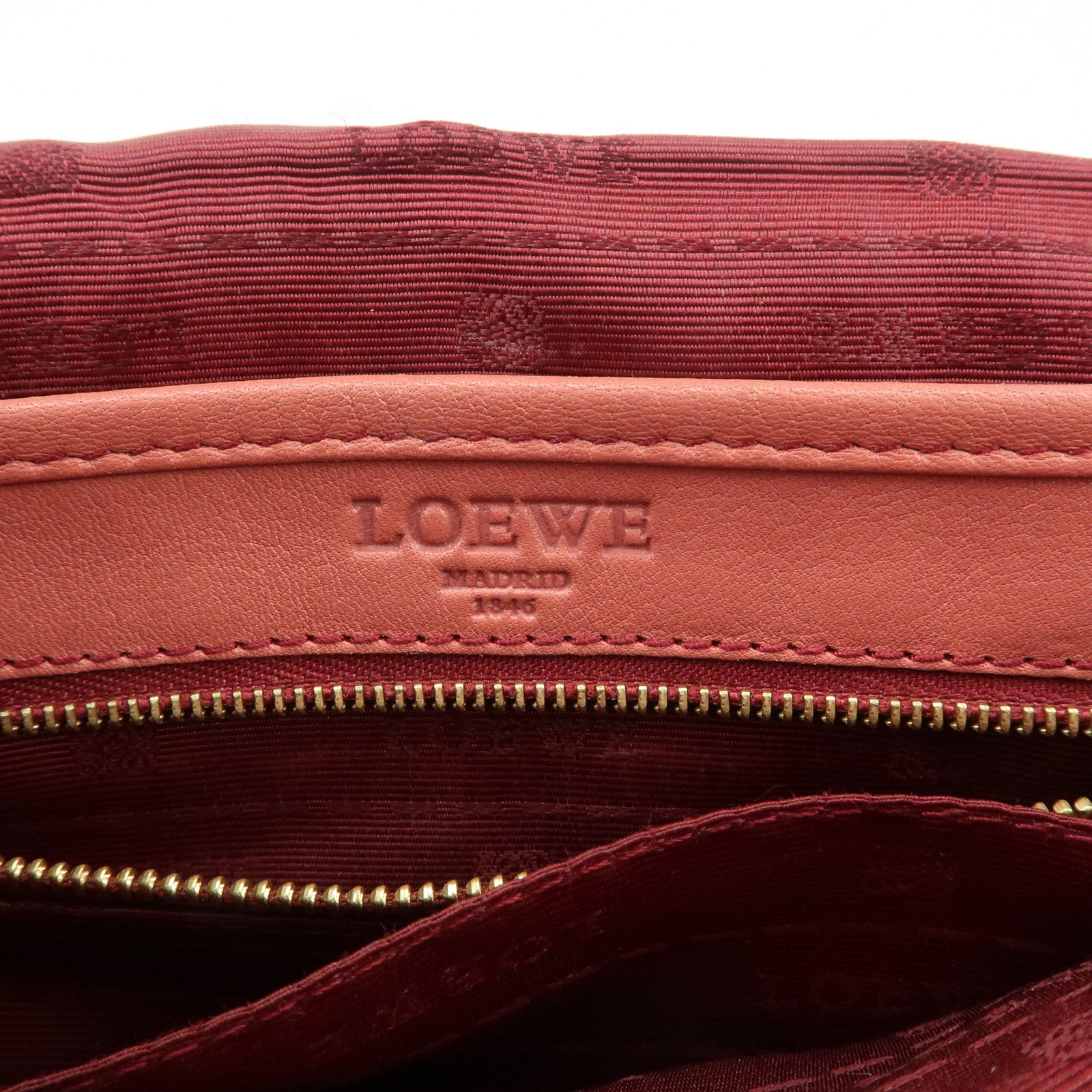 LOEWE Heritage Leather Shoulder Bag Crossbody Bag Pink